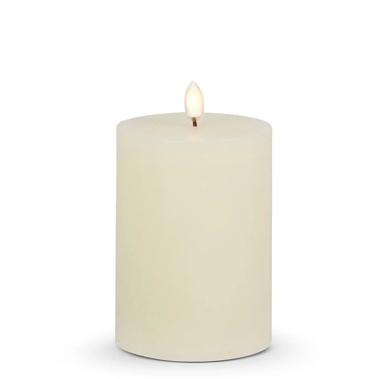 Ivory Pillar Candle, 3.5" x 5"