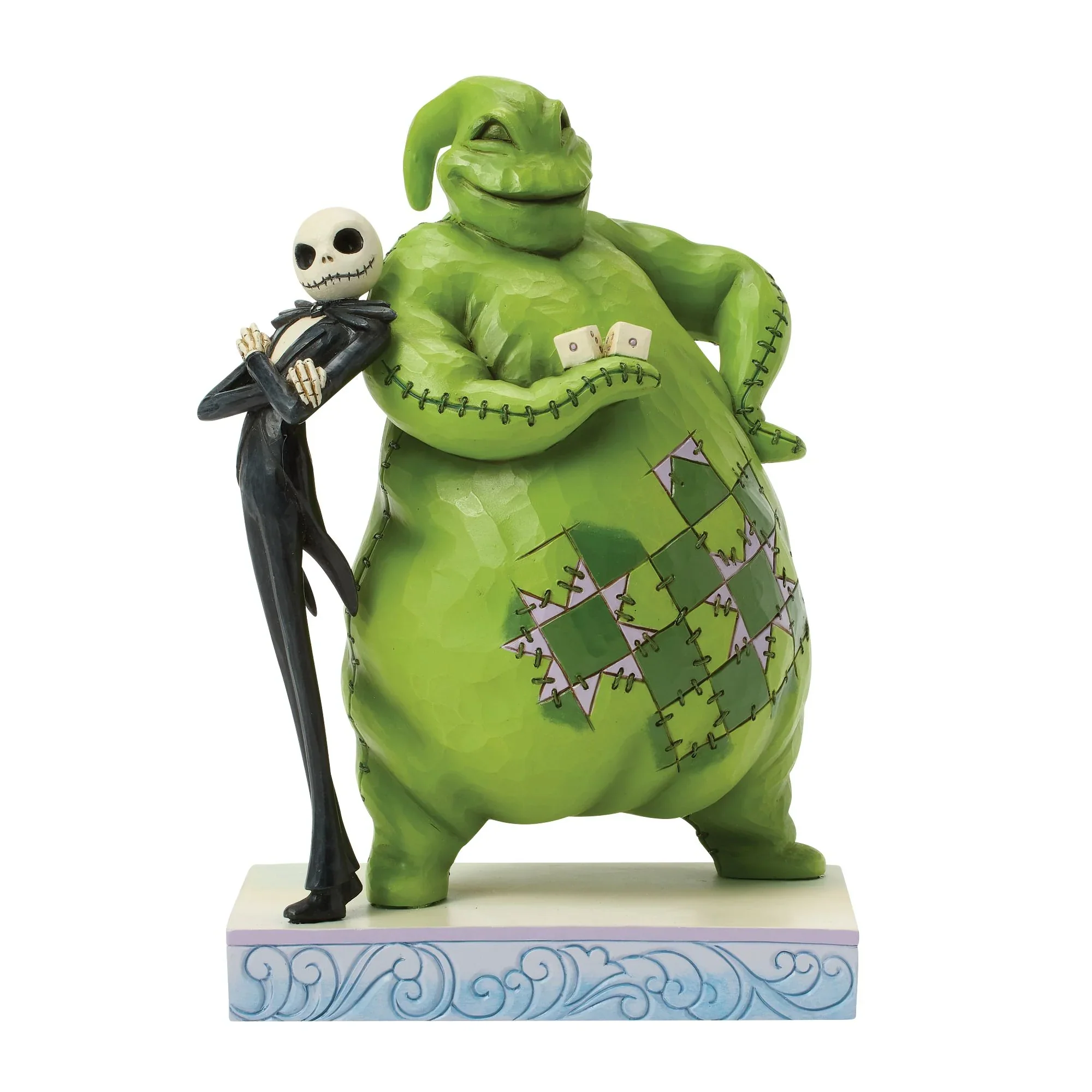 Jim Shore Disney Jack and Oogie Back-to-Back Figurine, 8.75"