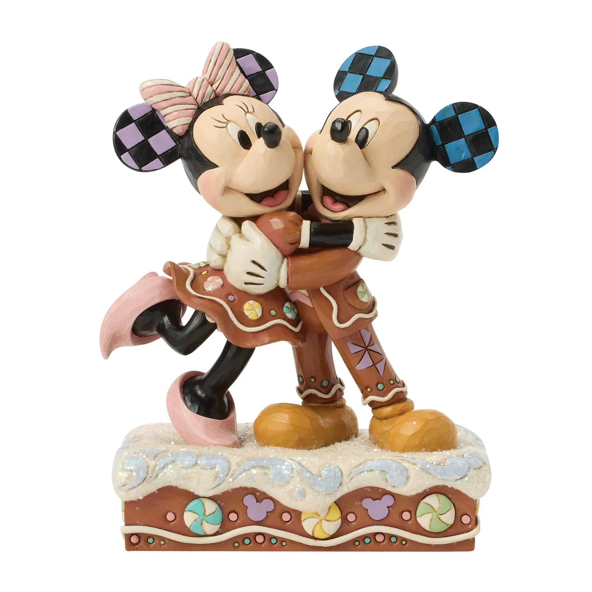Jim Shore Disney Mickey and Minnie Gingerbread Figurine, 6.25"