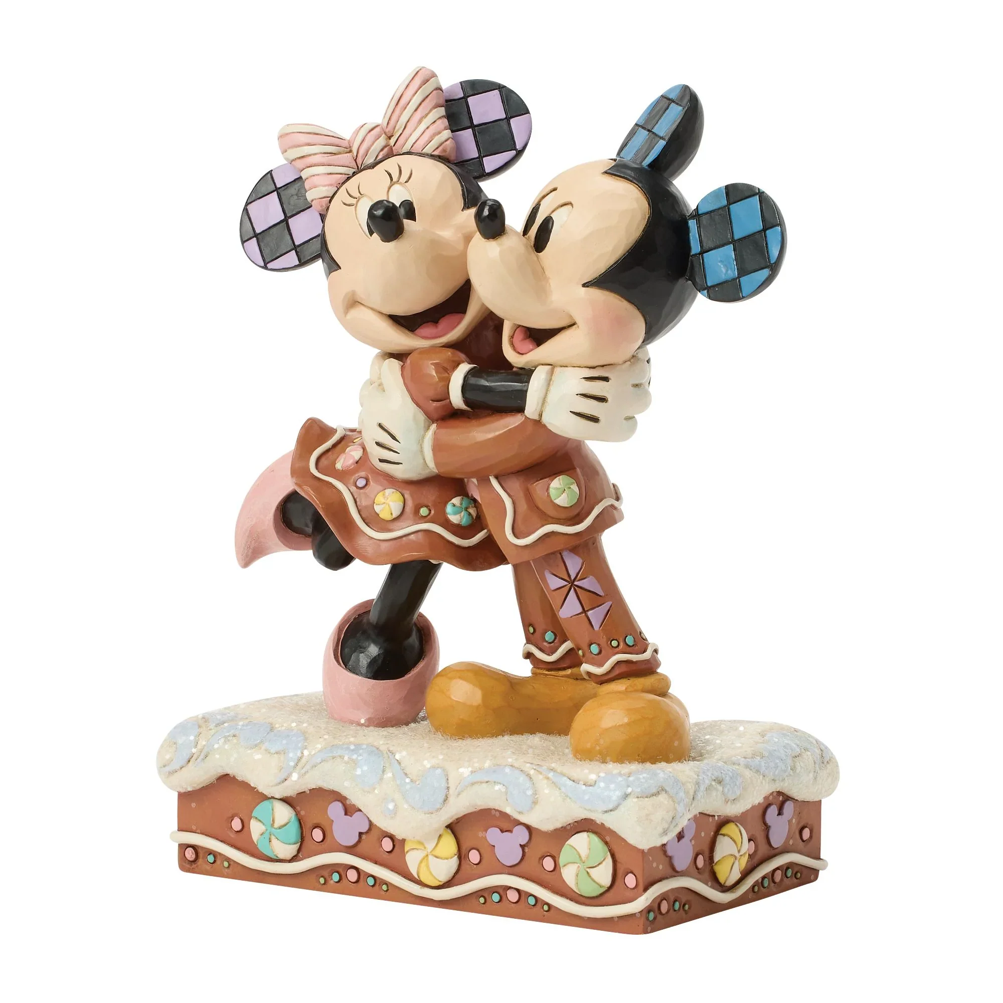 Jim Shore Disney Mickey and Minnie Gingerbread Figurine, 6.25" - Image 2
