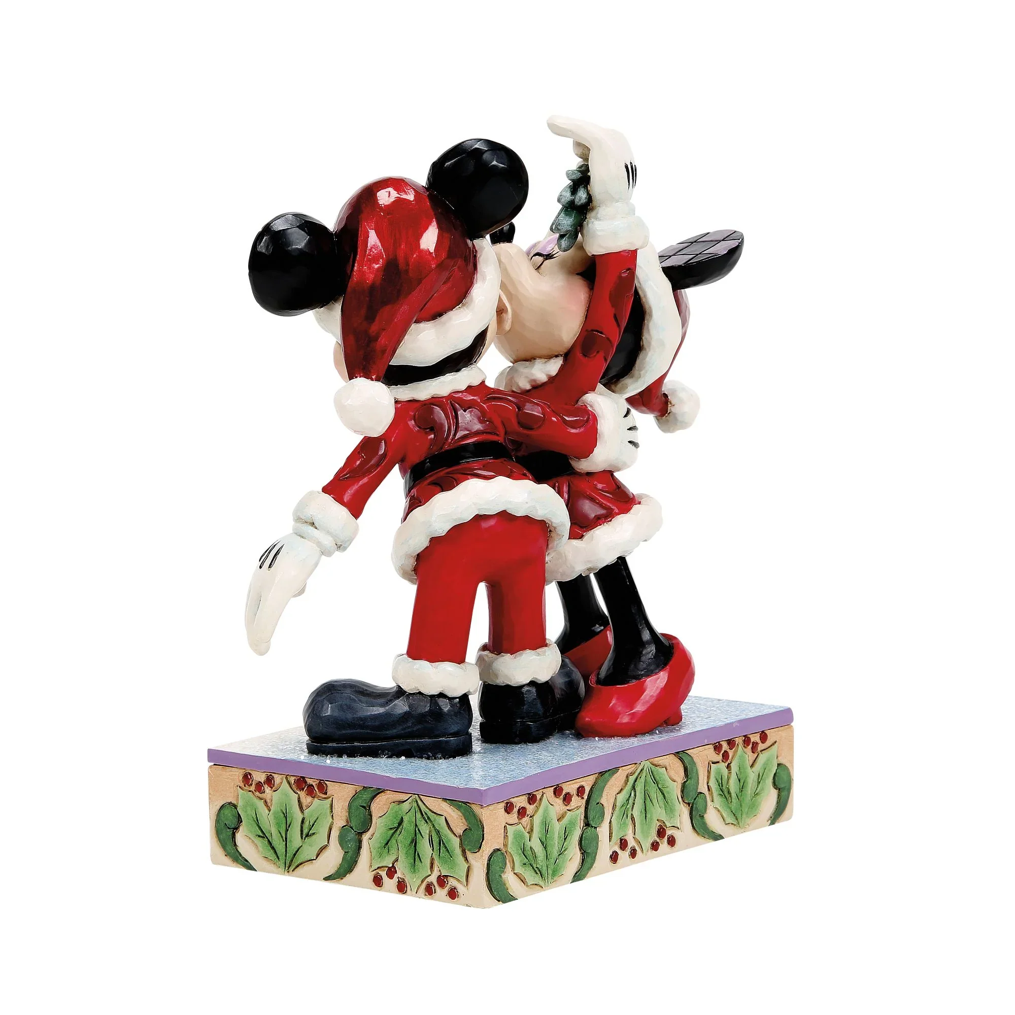 Jim Shore Disney Mickey and Minnie Mistletoe Figurine, 6.75" - Image 3