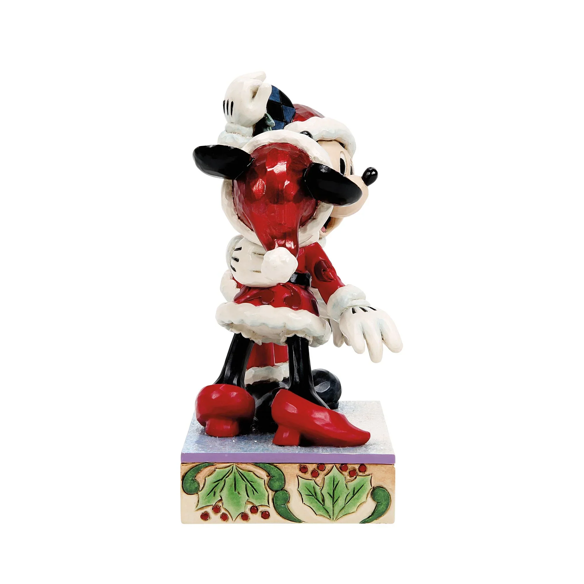 Jim Shore Disney Mickey and Minnie Mistletoe Figurine, 6.75" - Image 4