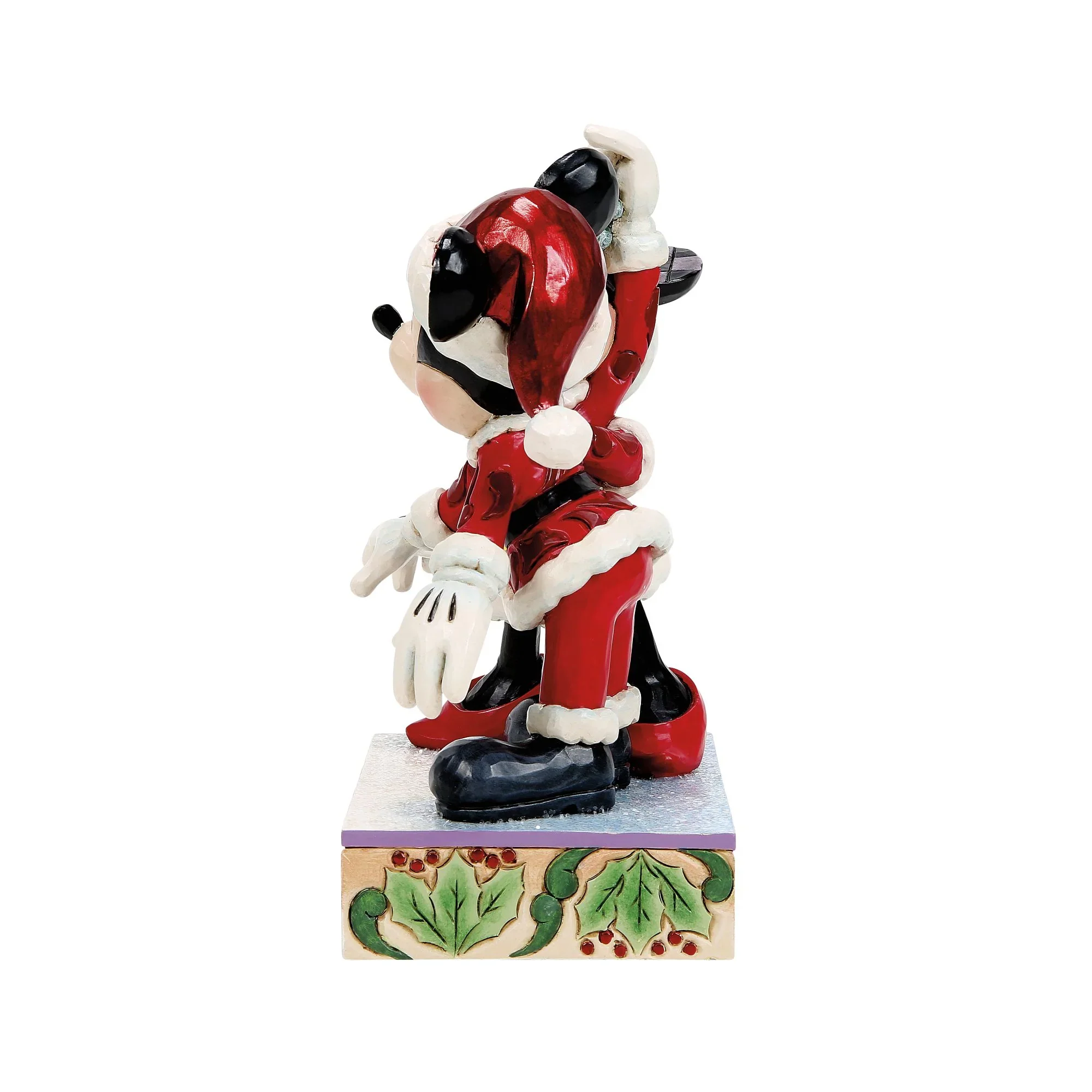 Jim Shore Disney Mickey and Minnie Mistletoe Figurine, 6.75" - Image 6
