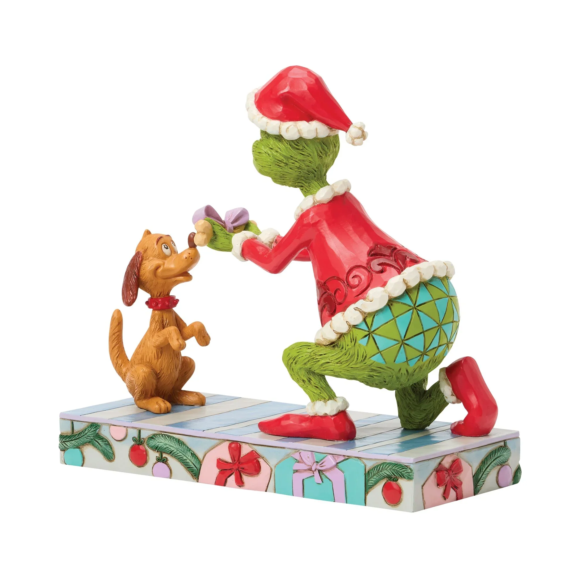 Jim Shore Grinch Giving Max a Bone Figurine, 6" - Image 3