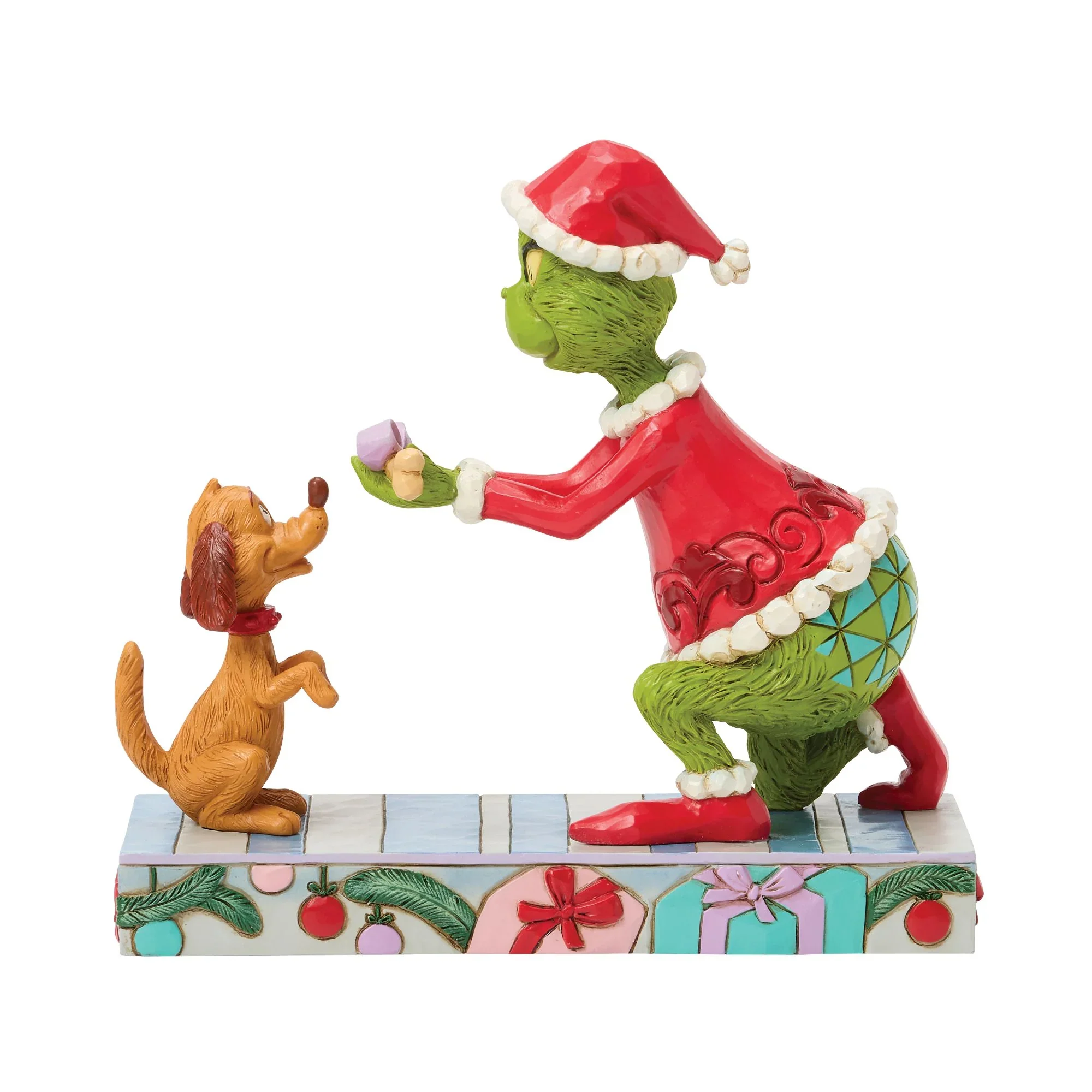 Jim Shore Grinch Giving Max a Bone Figurine, 6" - Image 4