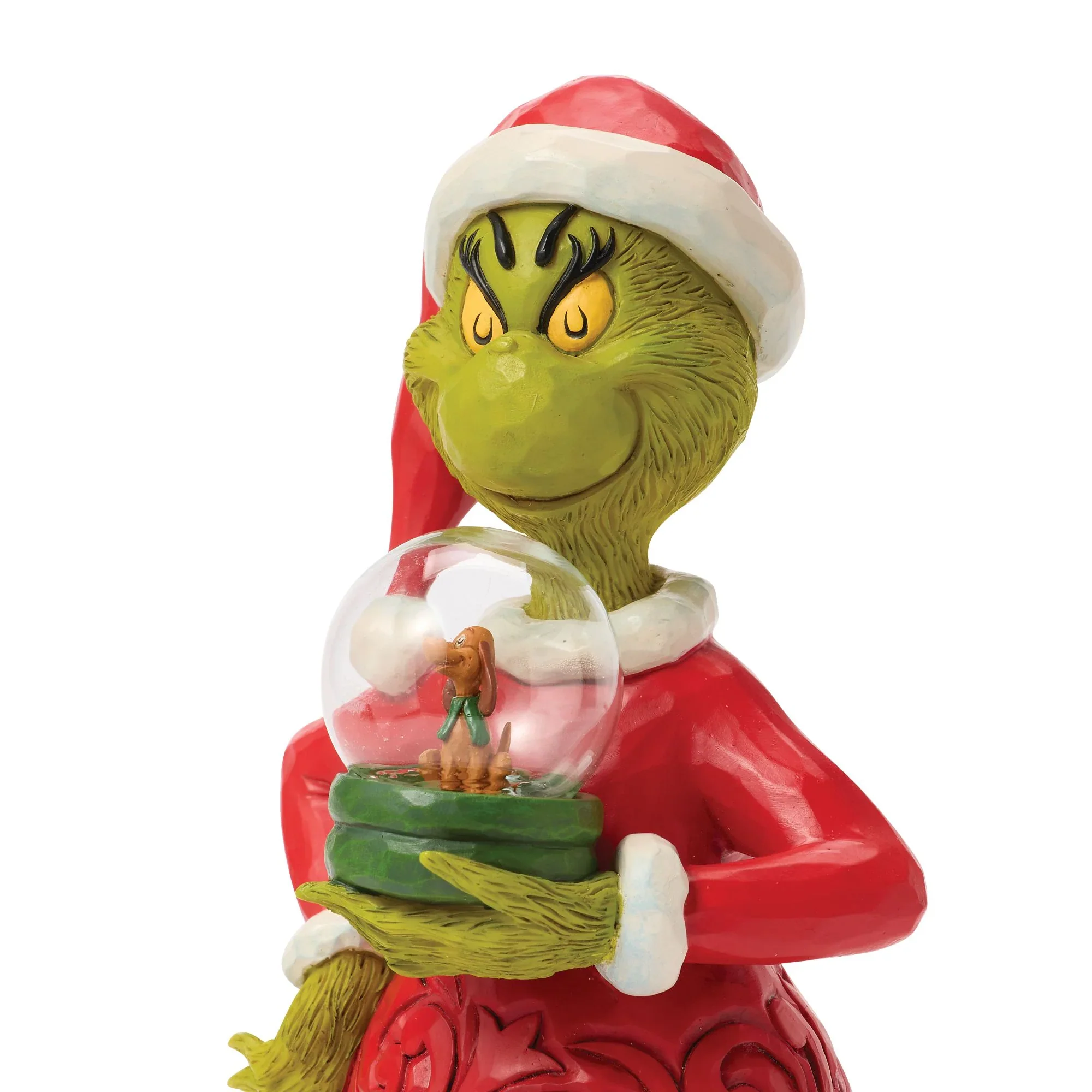Jim Shore Grinch Holding Dome with Max Figurine, 9.25" - Image 2