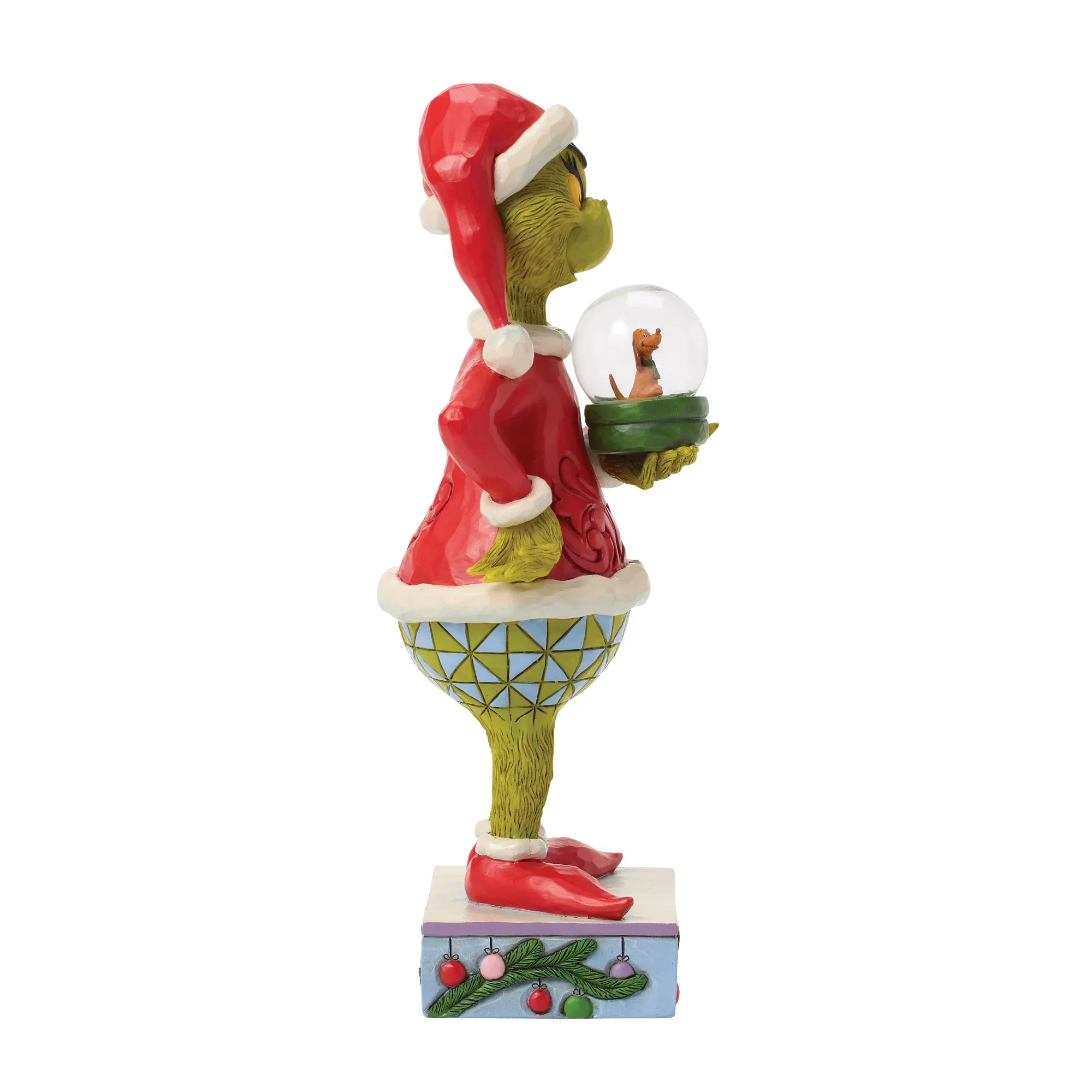 Jim Shore Grinch Holding Dome with Max Figurine, 9.25" - Image 3