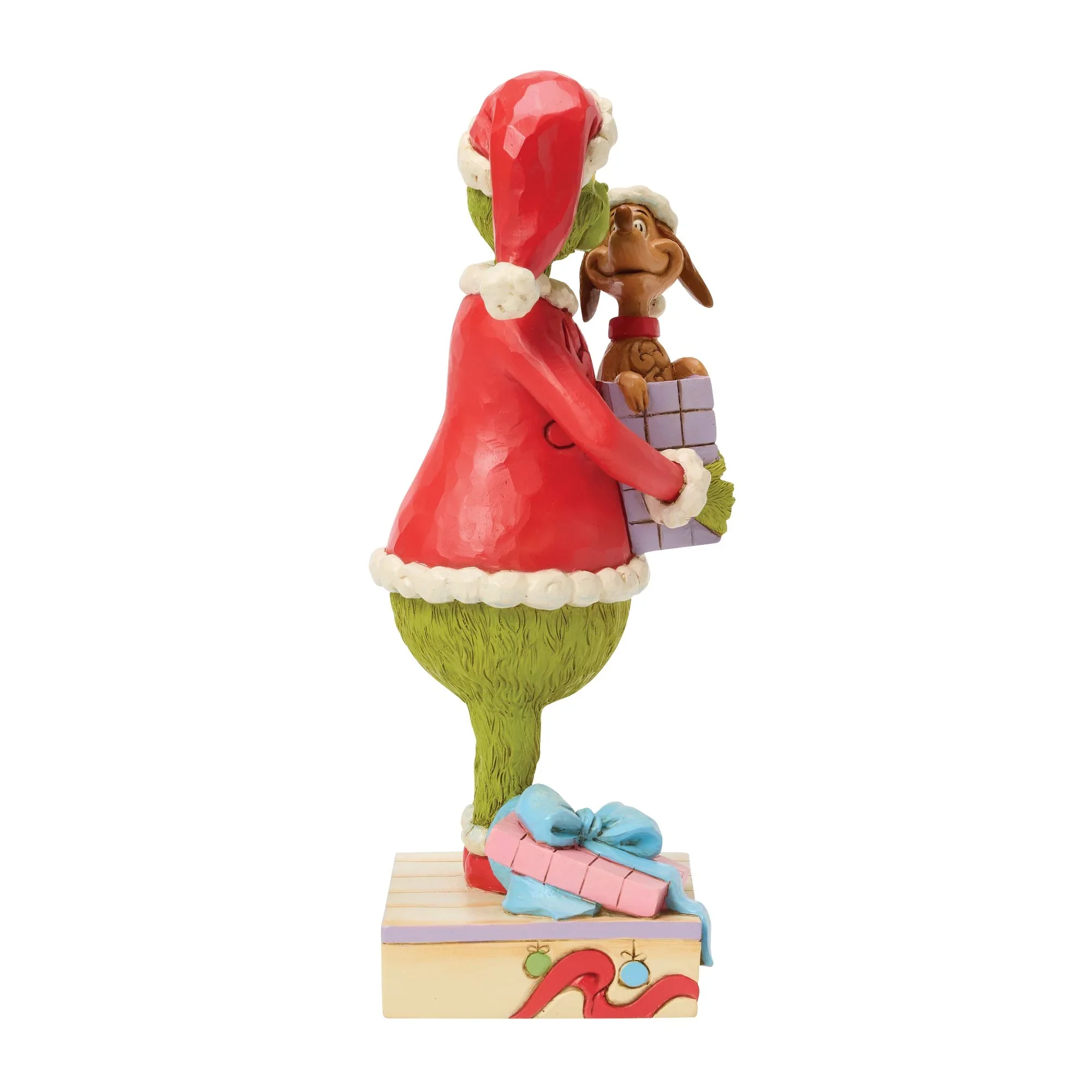 Jim Shore Grinch Holding Gift with Max Figurine, 9.45" - Image 2