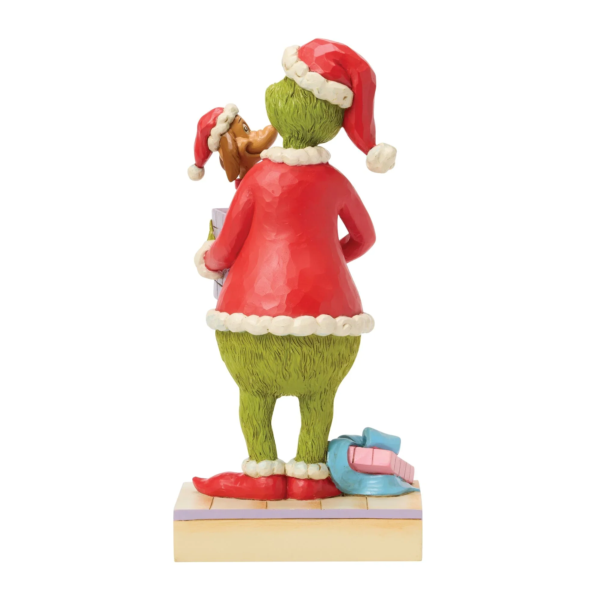 Jim Shore Grinch Holding Gift with Max Figurine, 9.45" - Image 3