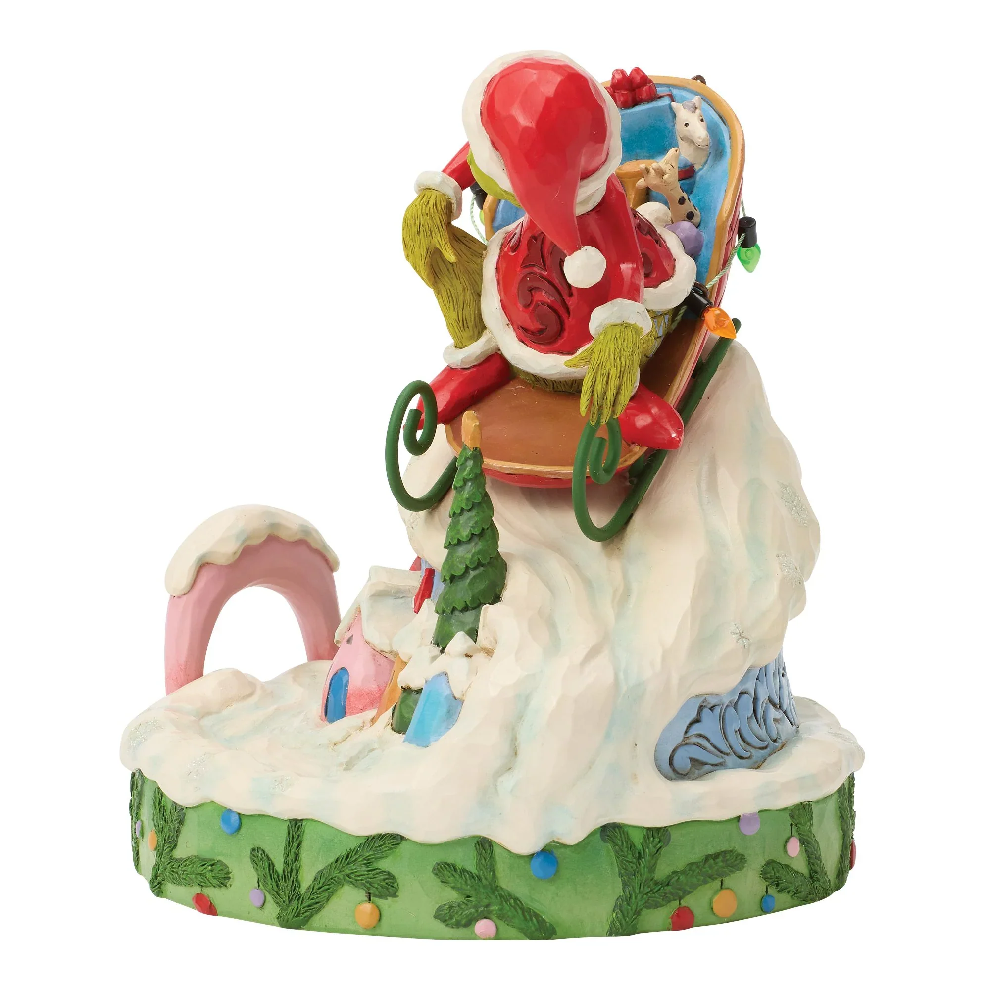 Jim Shore Grinch on Small Sled Figurine, 6" - Image 4