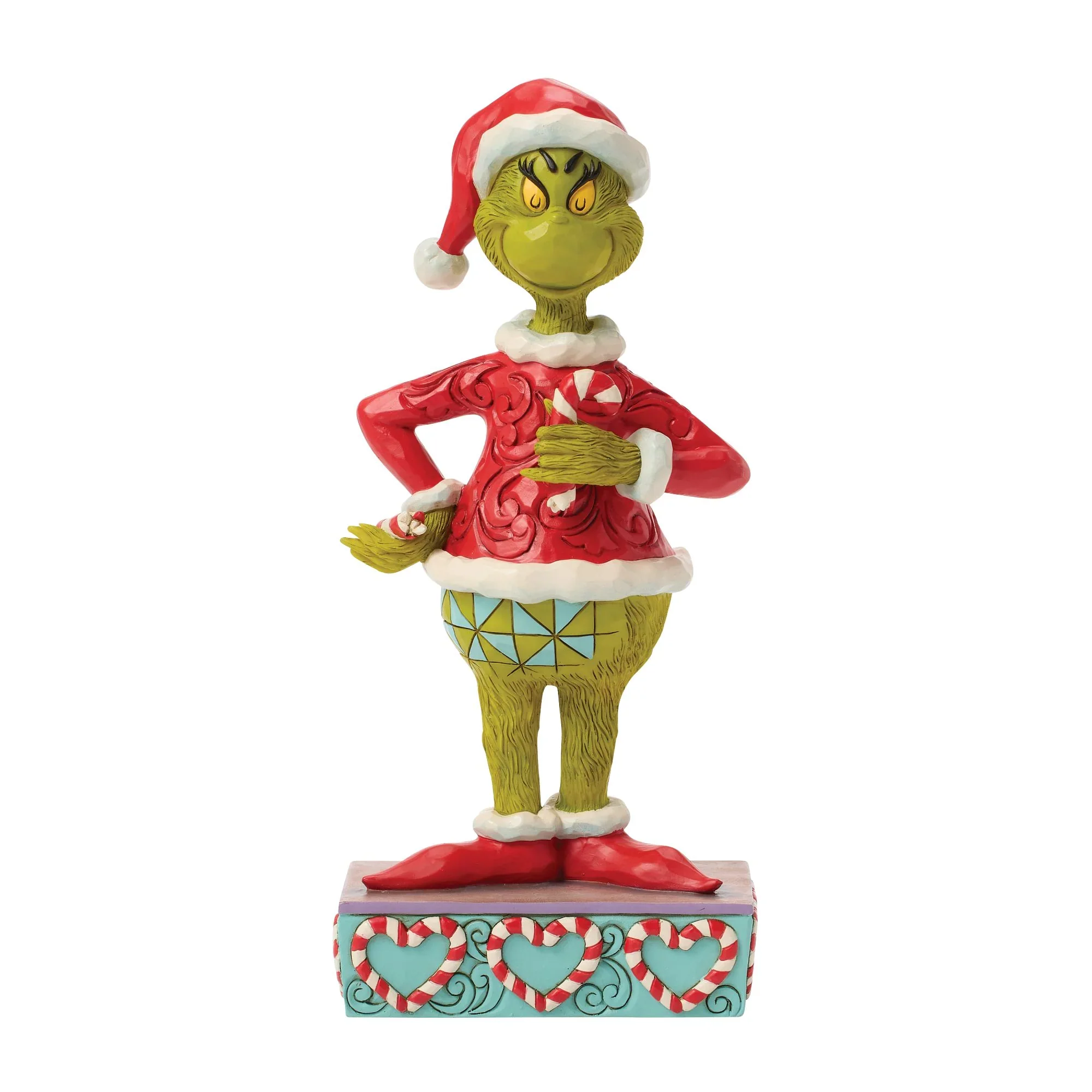 Jim Shore Grinch with Broken Candy Cane Figurine, 8.75"