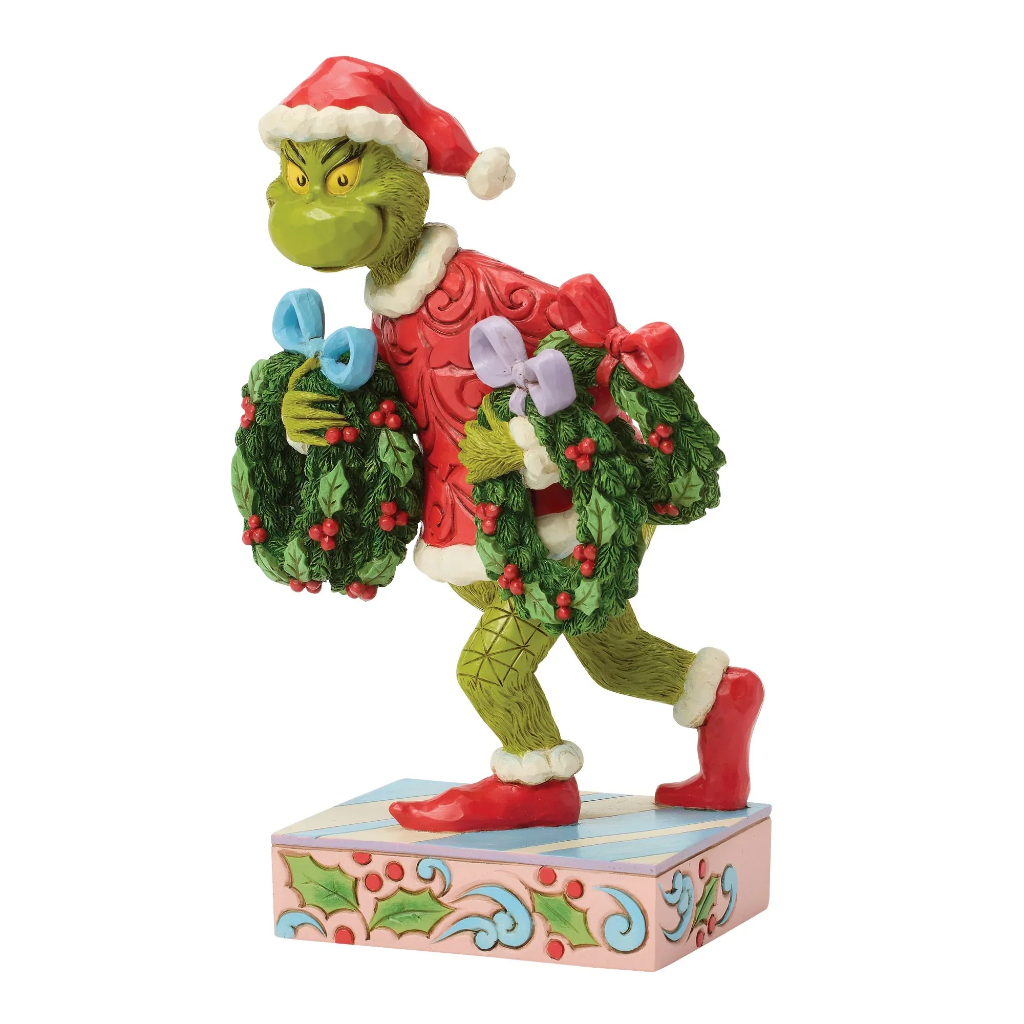 Jim Shore Grinch with Multiple Wreaths Figurine, 8" - Image 2