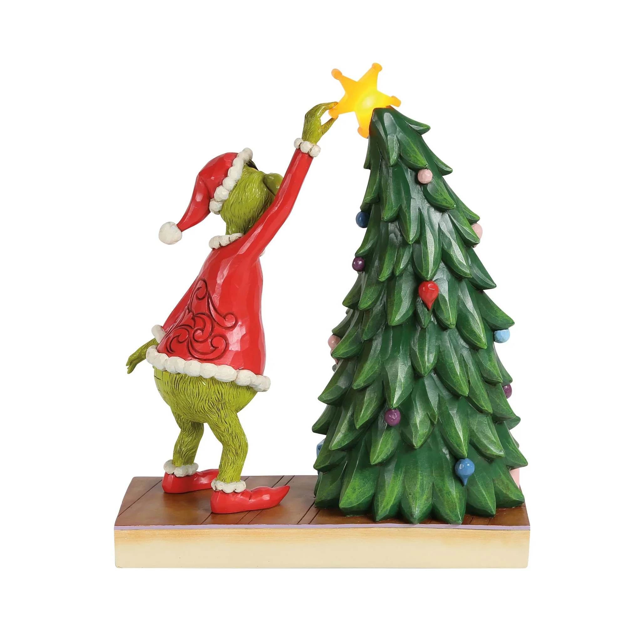 Jim Shore Grinchy Pulling Tree Star Figurine, 10" - Image 3