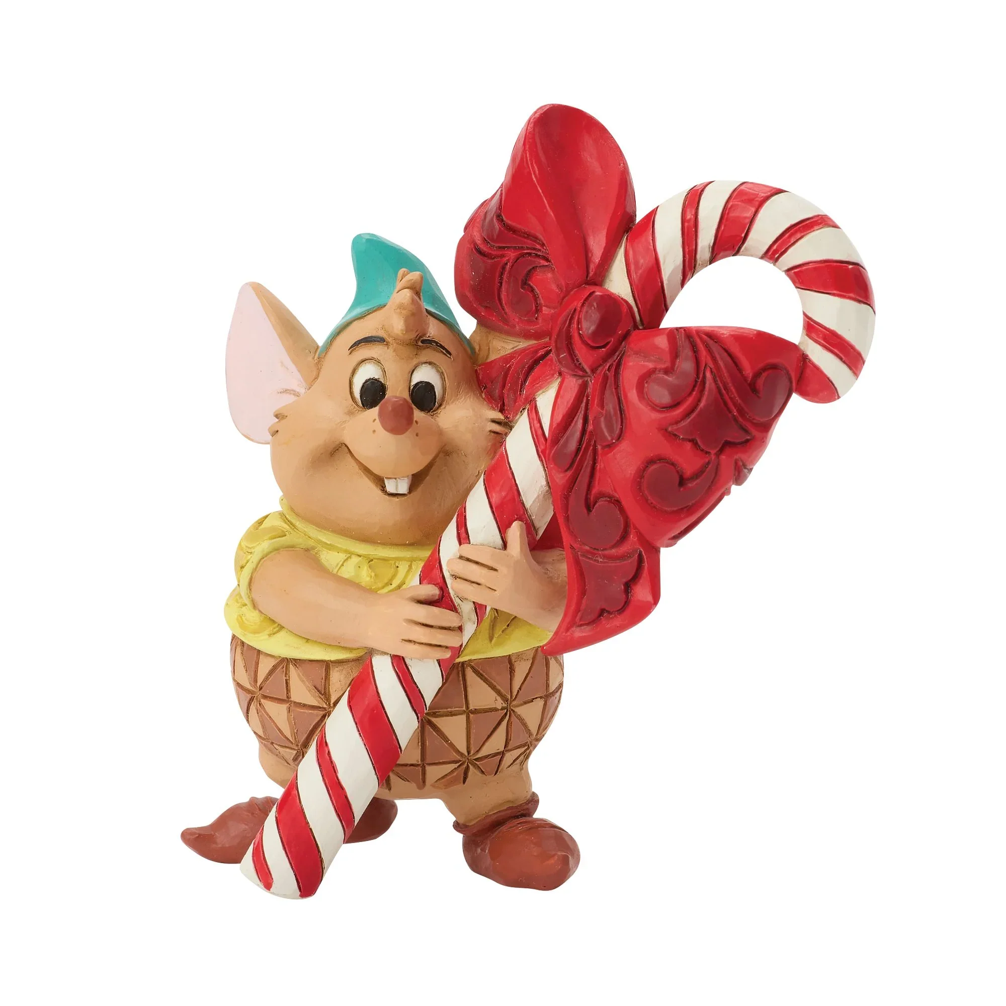 Jim Shore Gus Candy Cane Mini Figurine, 3.35"