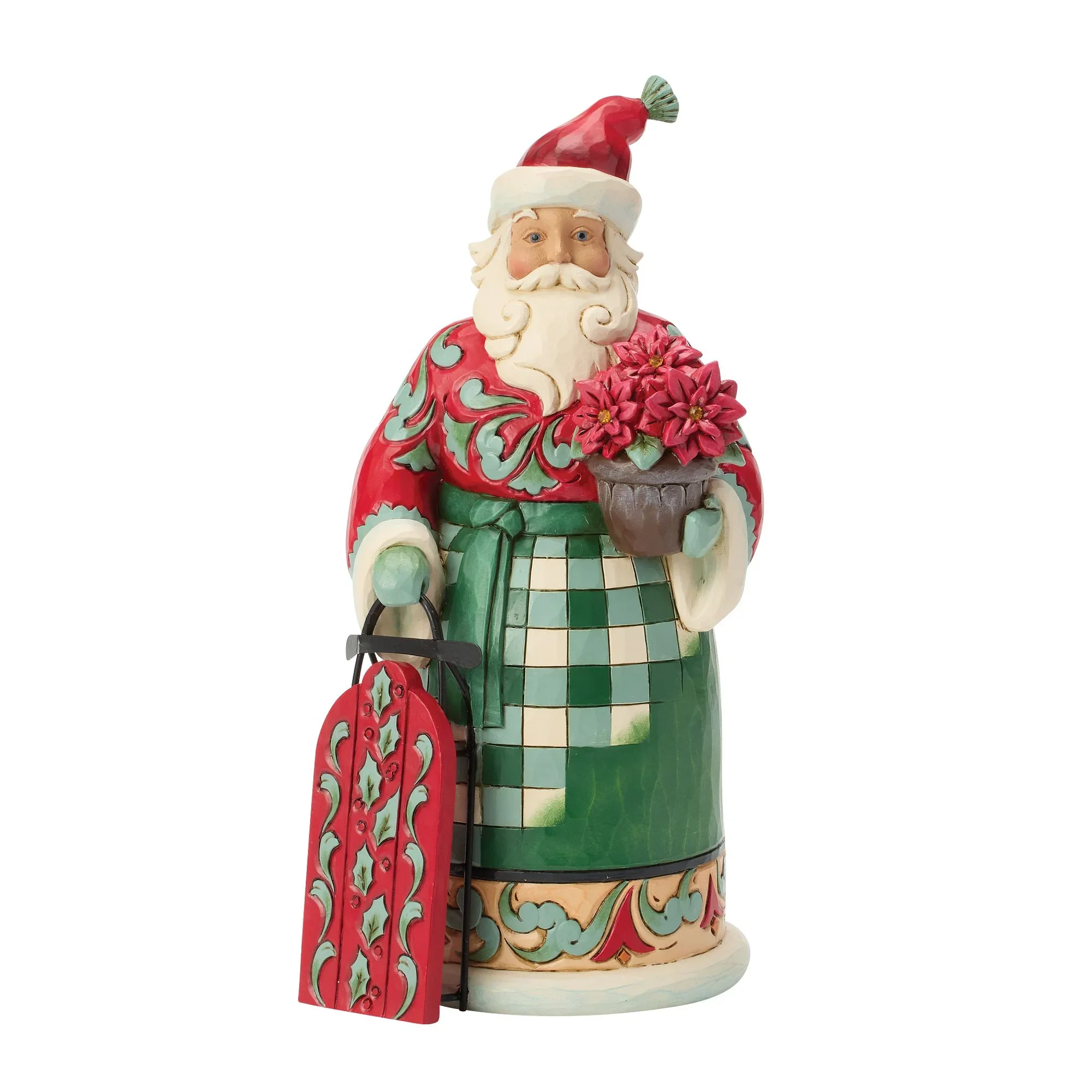 Jim Shore Highland Glen Santa Sled Figurine, 8.27"
