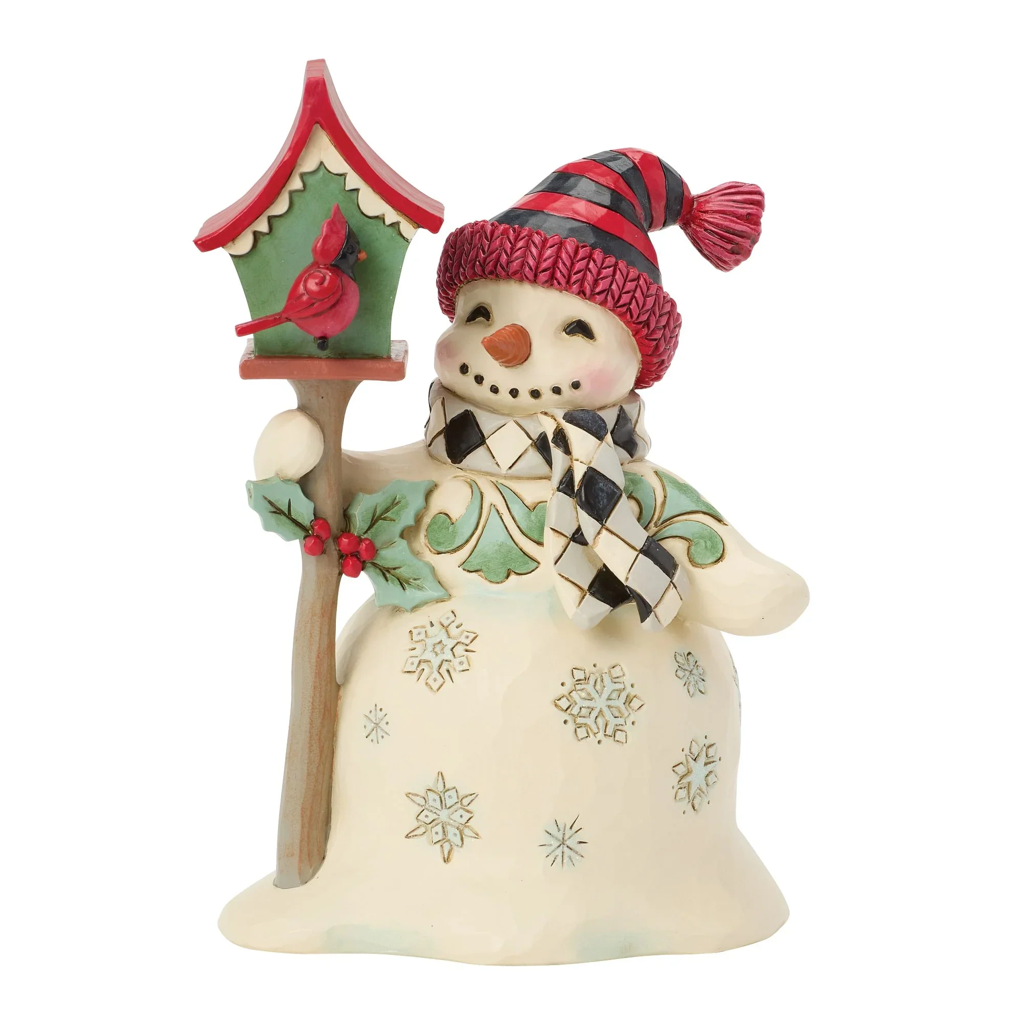Jim Shore Highland Glen Snowman Birdhouse Figurine, 5.63"