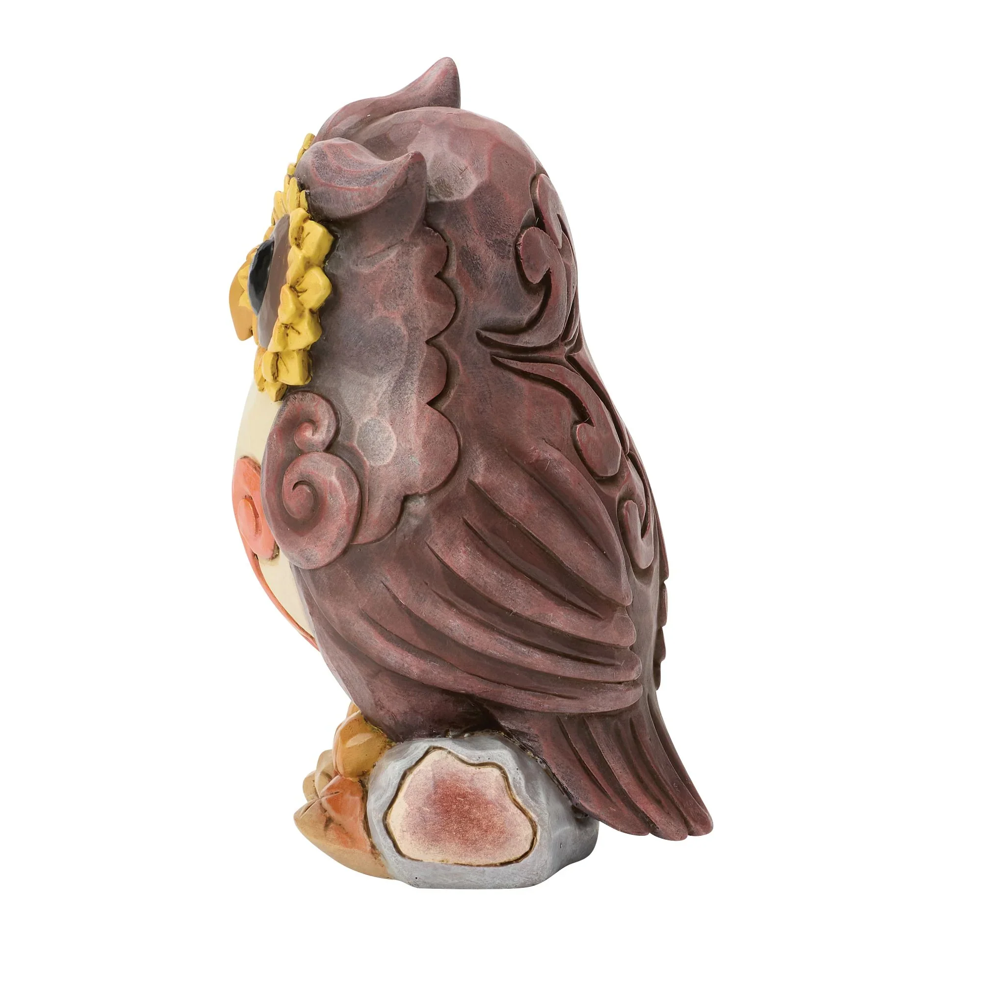 Jim Shore Owl on Log Mini Figurine, 4" - Image 2