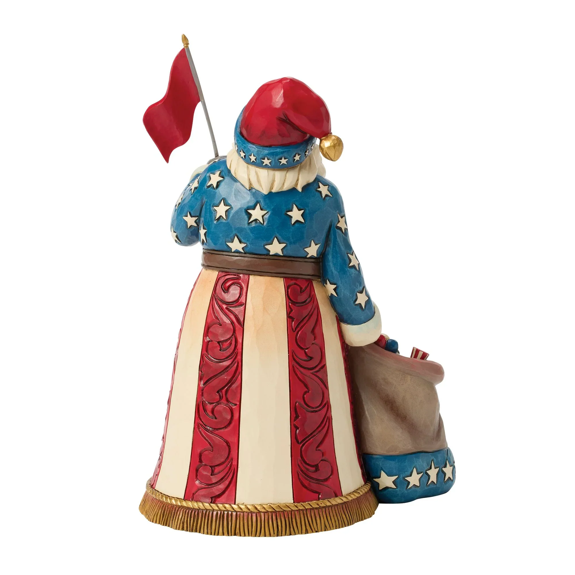 Jim Shore Patriotic Santa w/ Flag Figurine, 9" - Image 5