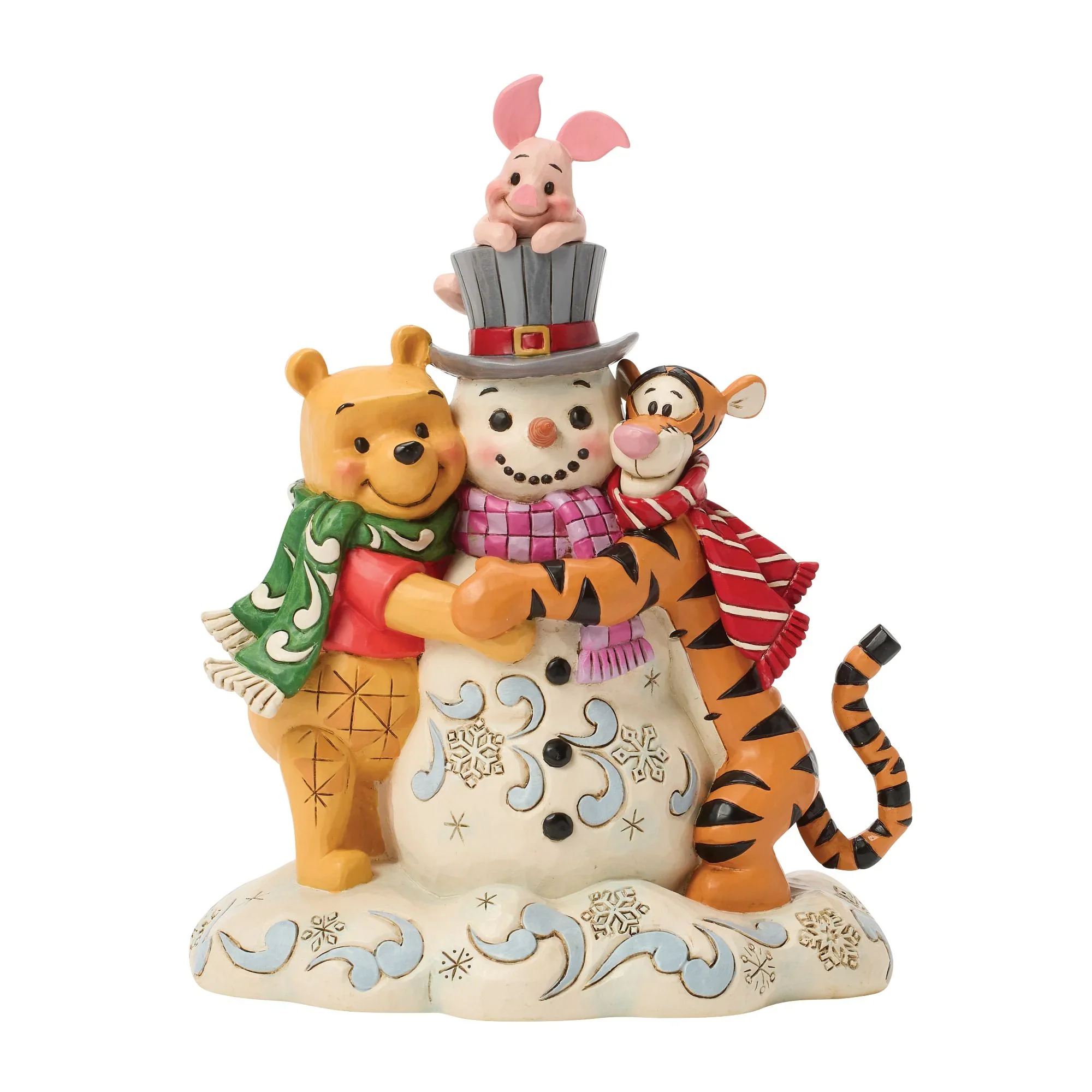 Jim Shore Pooh & Friend Snowman Figurine, 7.125"