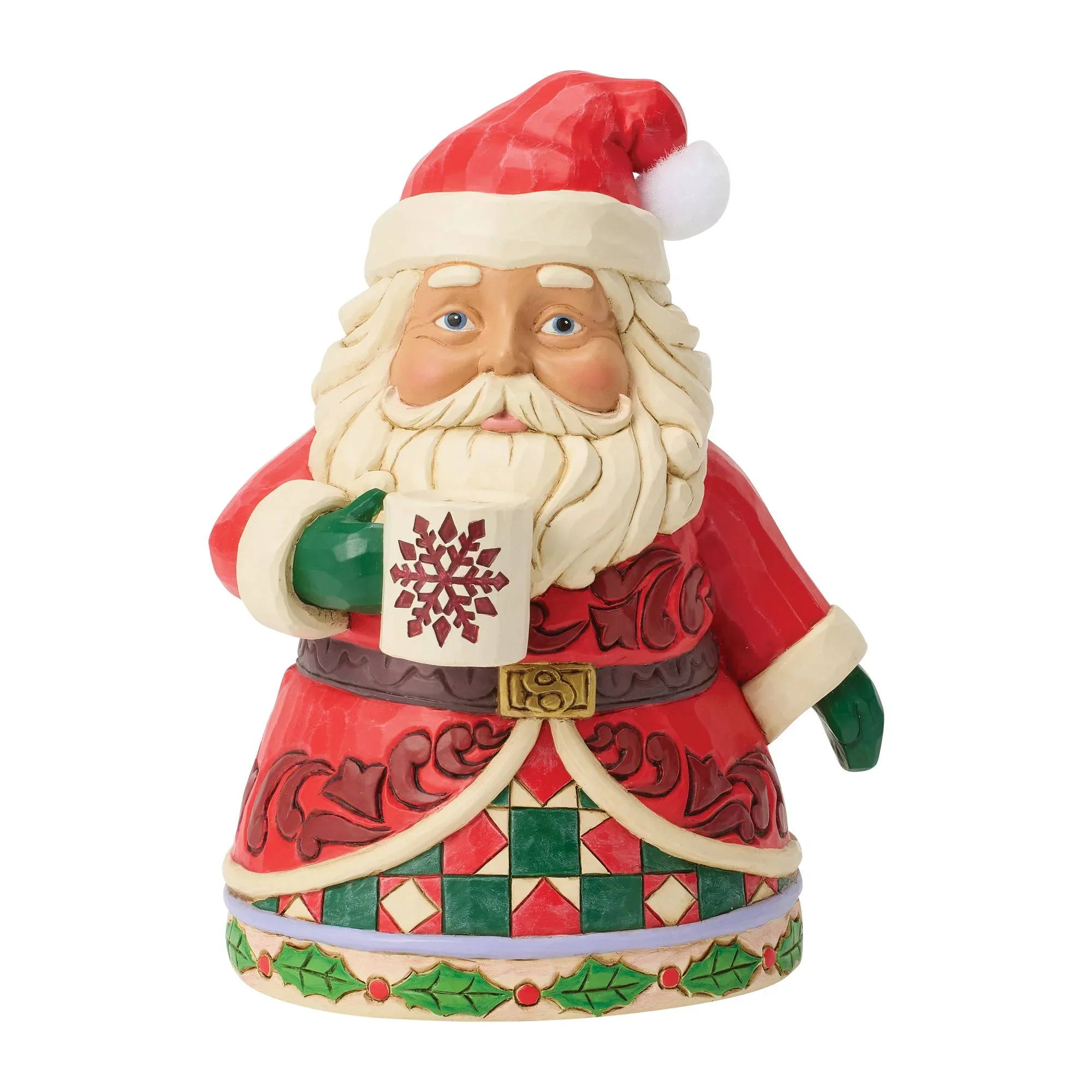 Jim Shore Santa Drinking Hot Cocoa Figurine, 6.5"