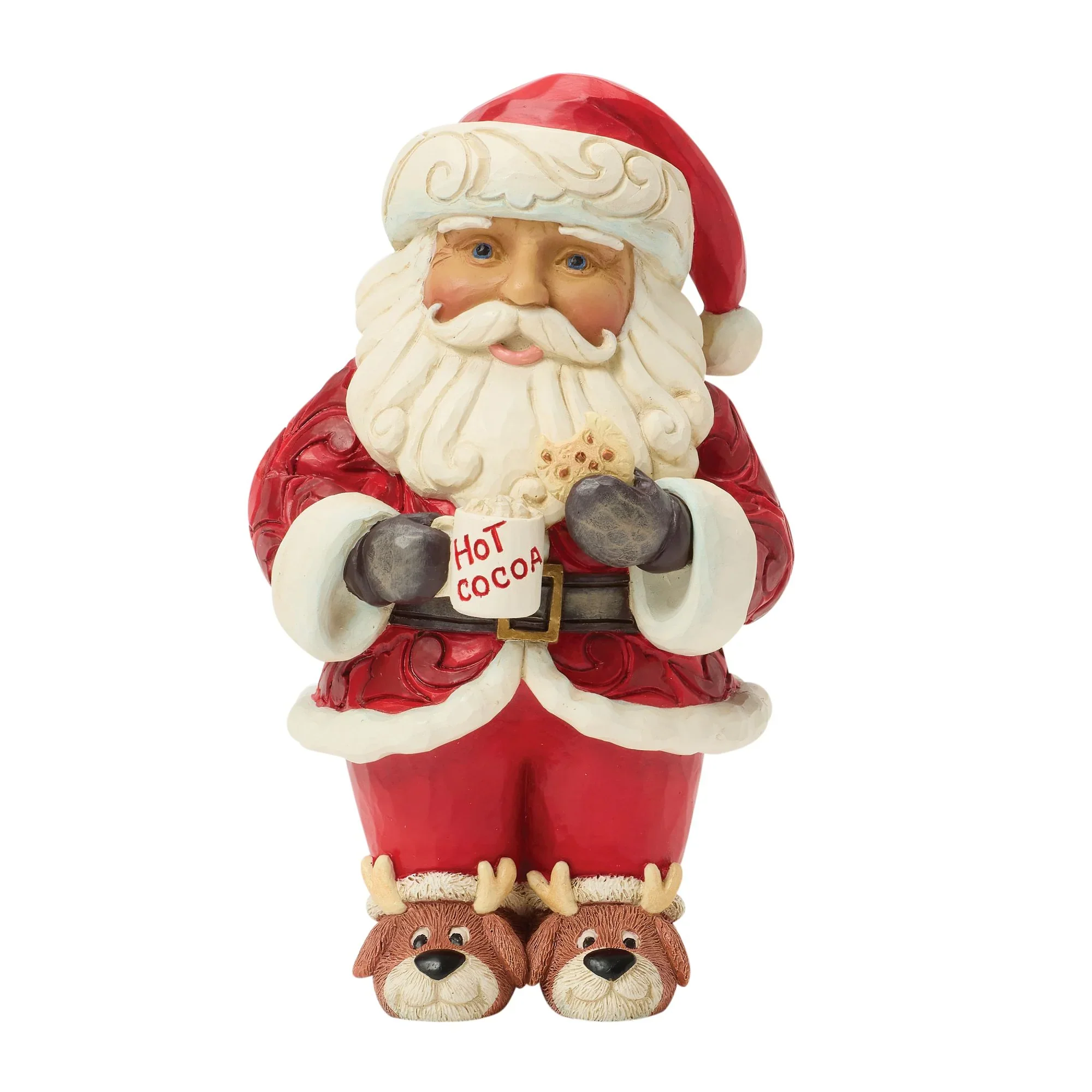 Jim Shore Santa Hot Cocoa Cookie Pint, 5.12"