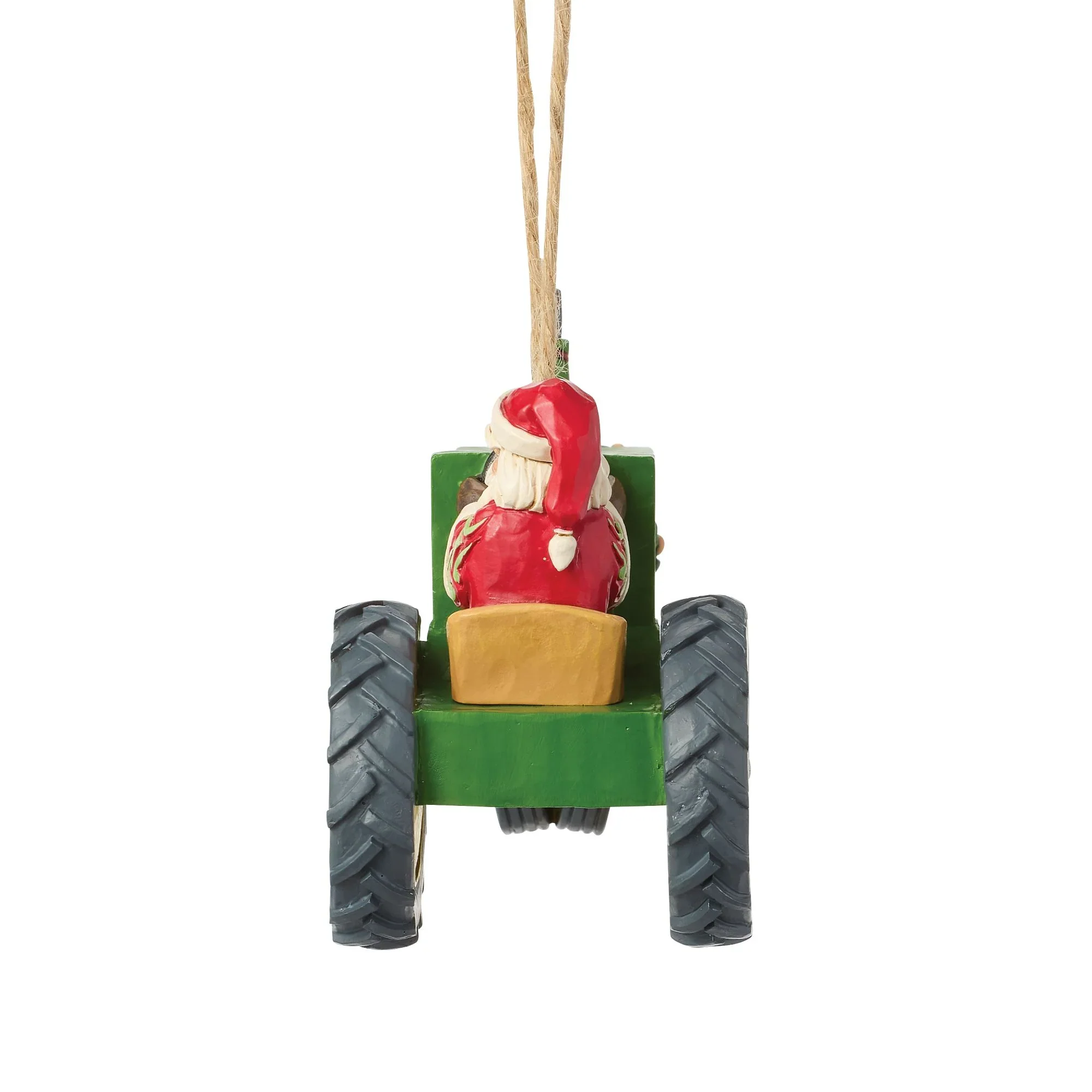 Jim Shore Santa John Deere Tractor H/O Ornament, 2.95" - Image 4