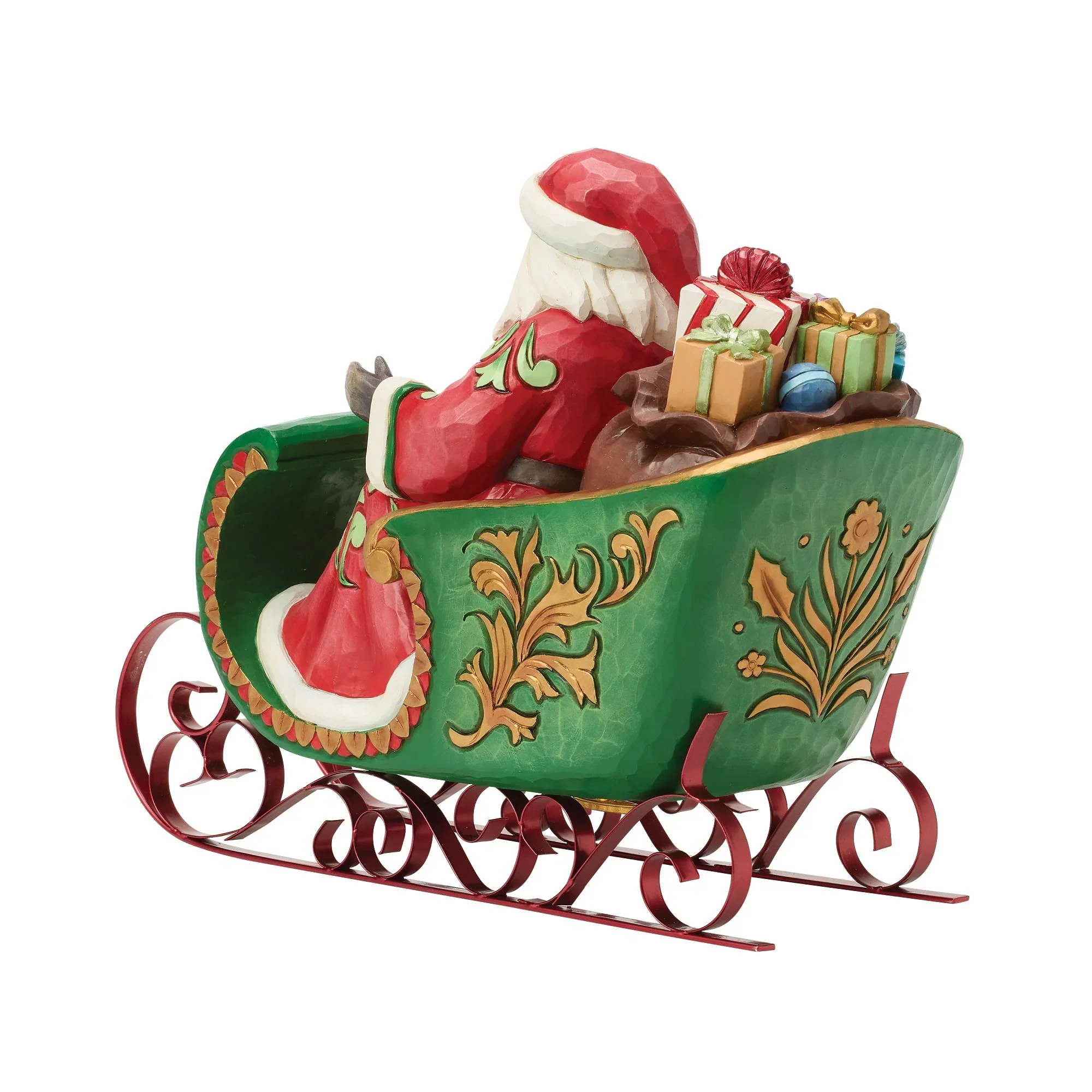 Jim Shore Santa SE in Musical Sleigh Figurine, 8.5" - Image 4