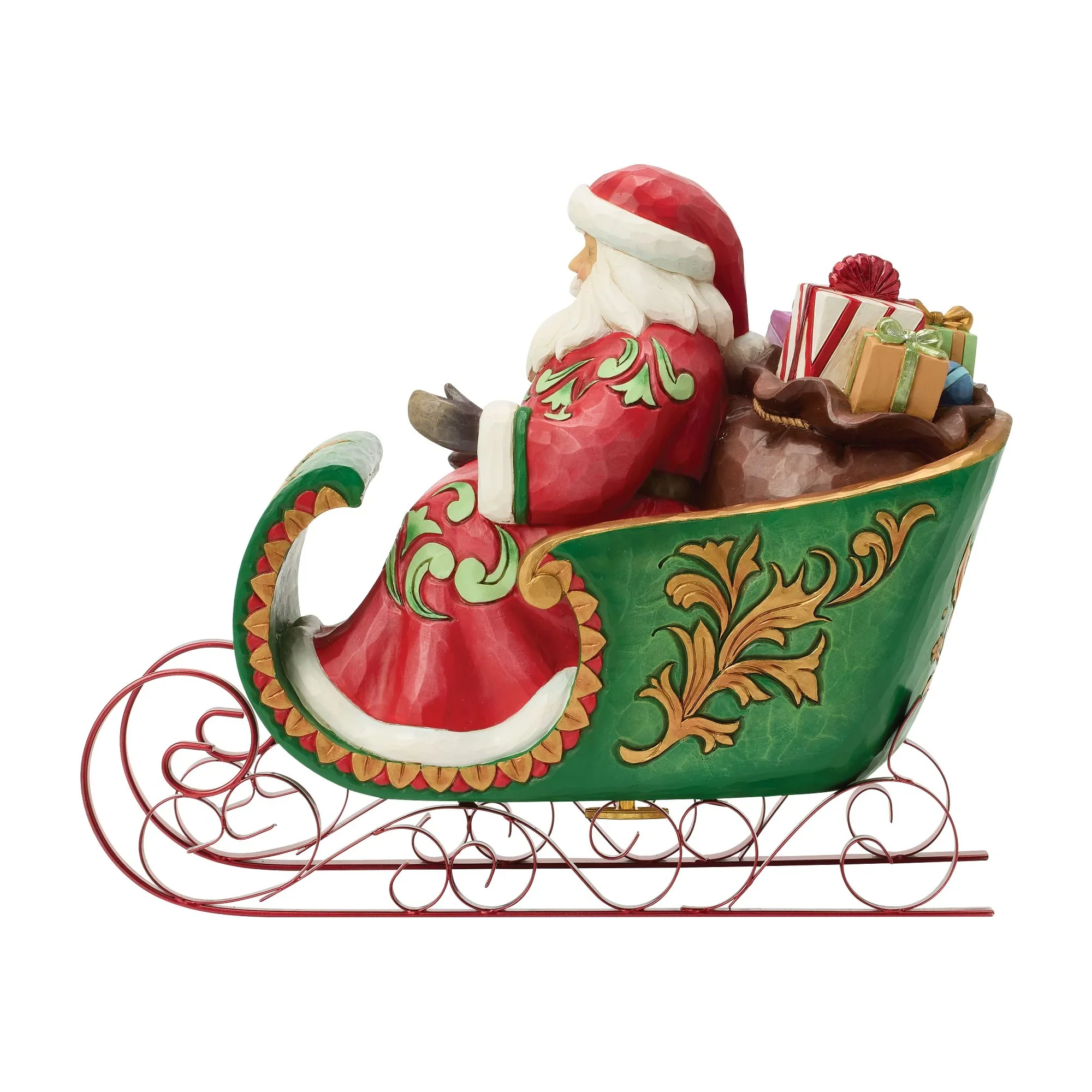 Jim Shore Santa SE in Musical Sleigh Figurine, 8.5" - Image 5
