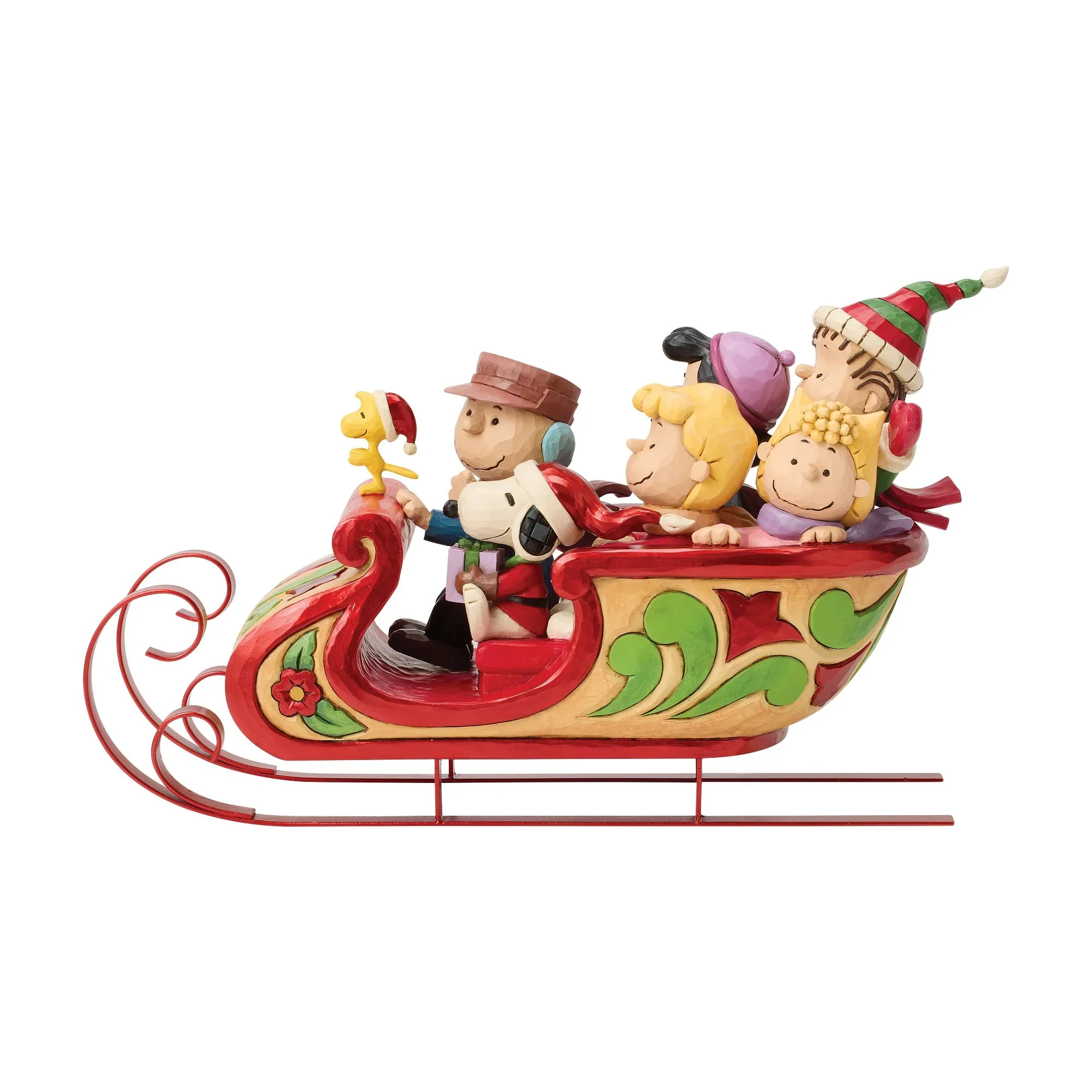 Jim Shore Snoopy and Friends in Sleigh Figurine, 6.89" - Image 2
