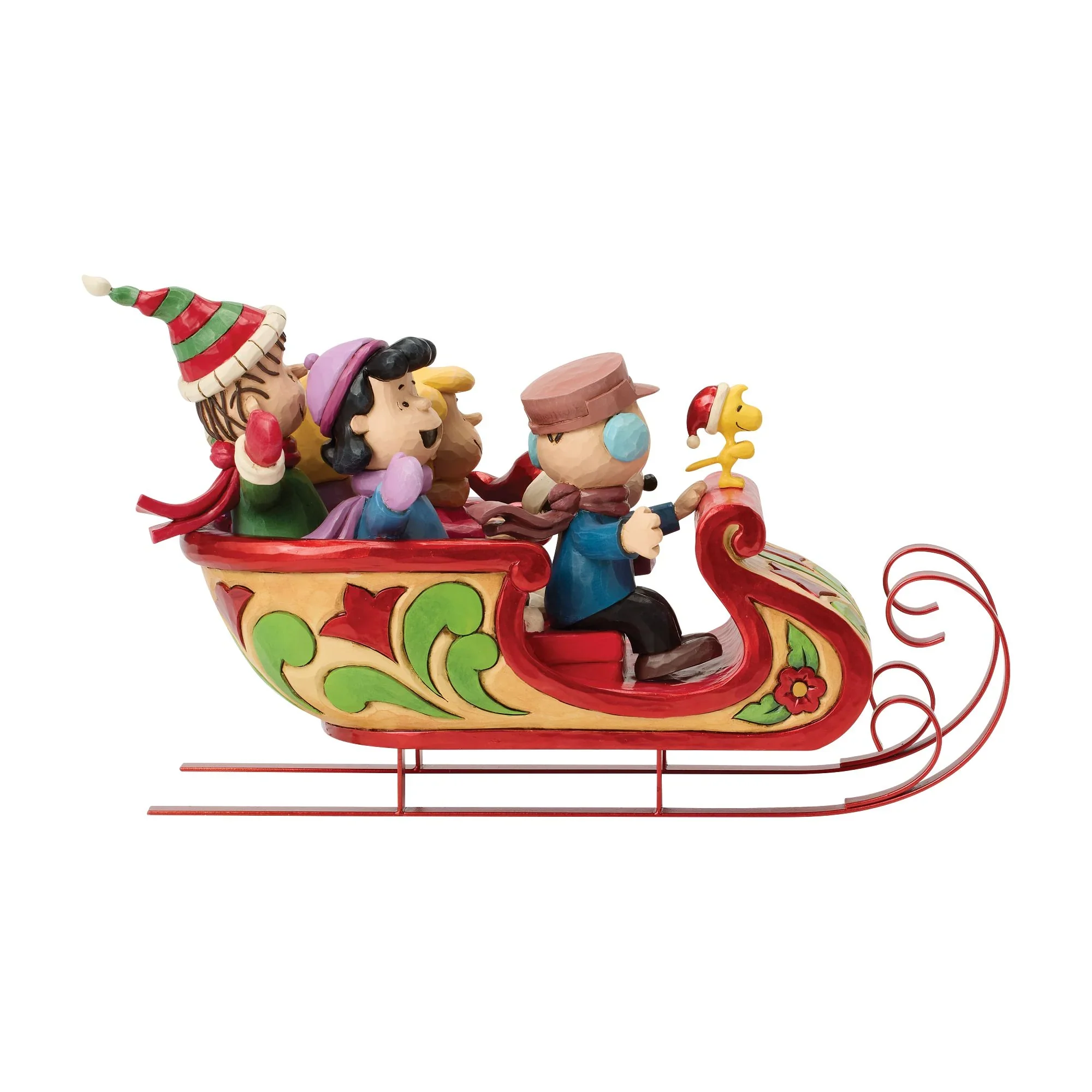 Jim Shore Snoopy and Friends in Sleigh Figurine, 6.89" - Image 5
