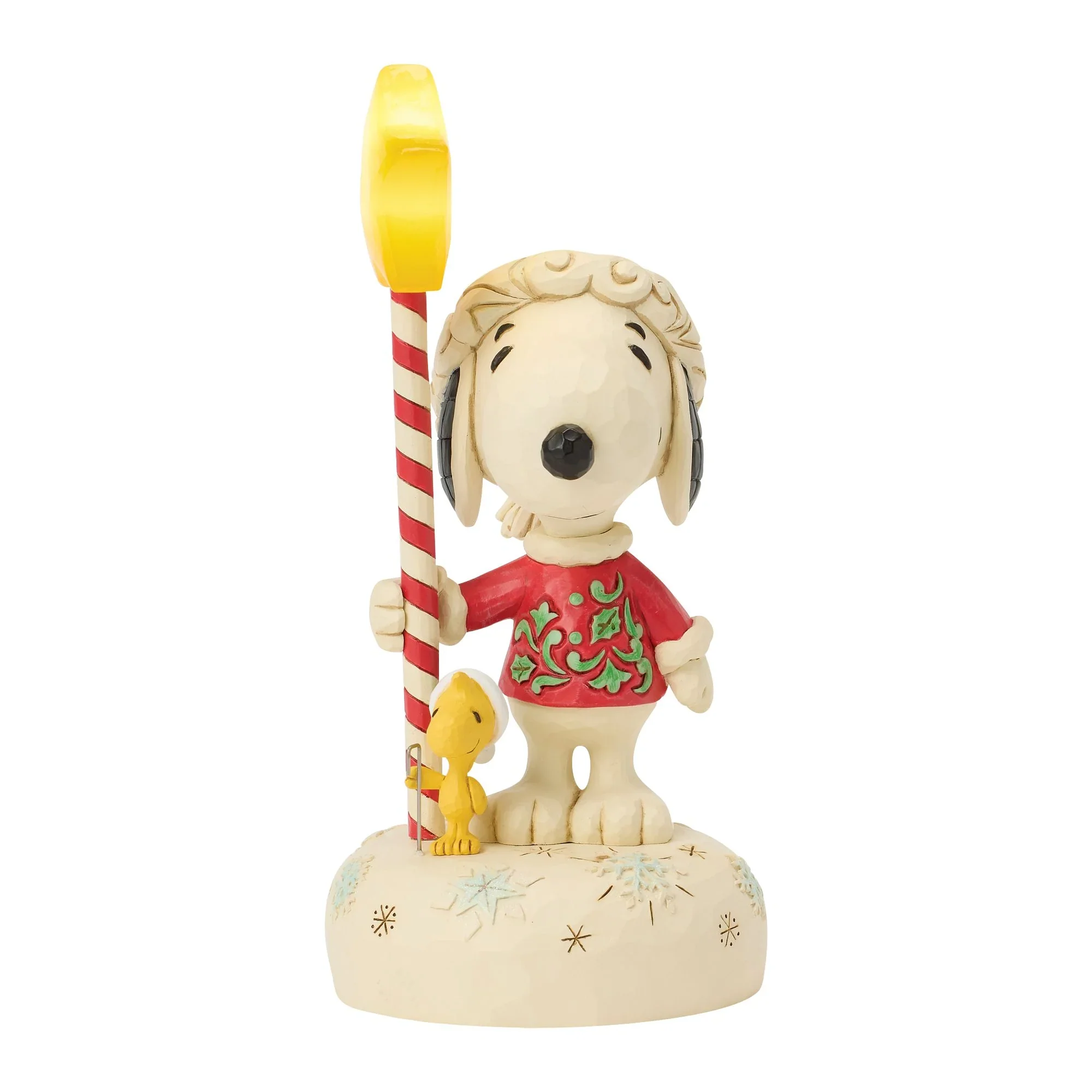 Jim Shore Snoopy Light Up Star Staff Figurine, 7"