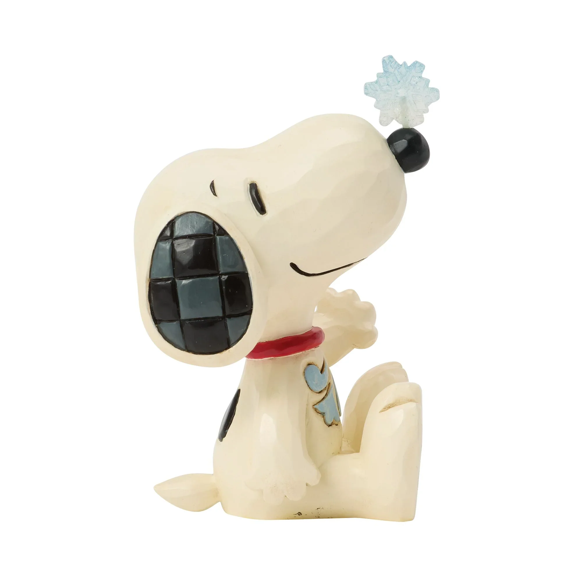 Jim Shore Snoopy Snowflake on Nose Mini Figurine, 3"