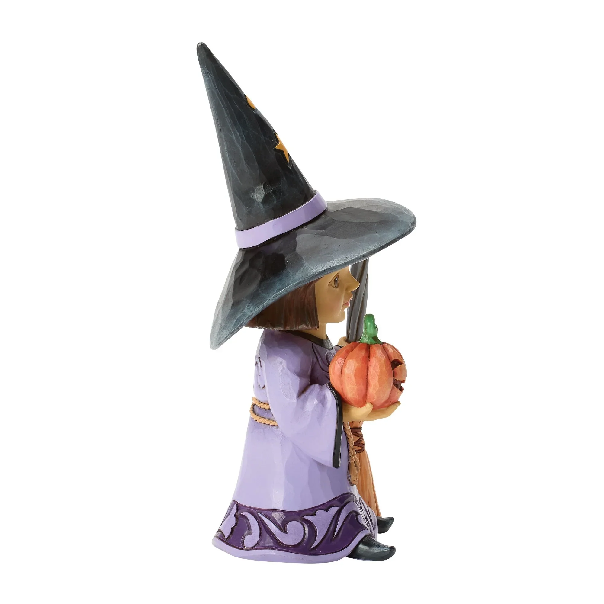 Jim Shore Witch with Broom Figurine, 6.3" - Image 2
