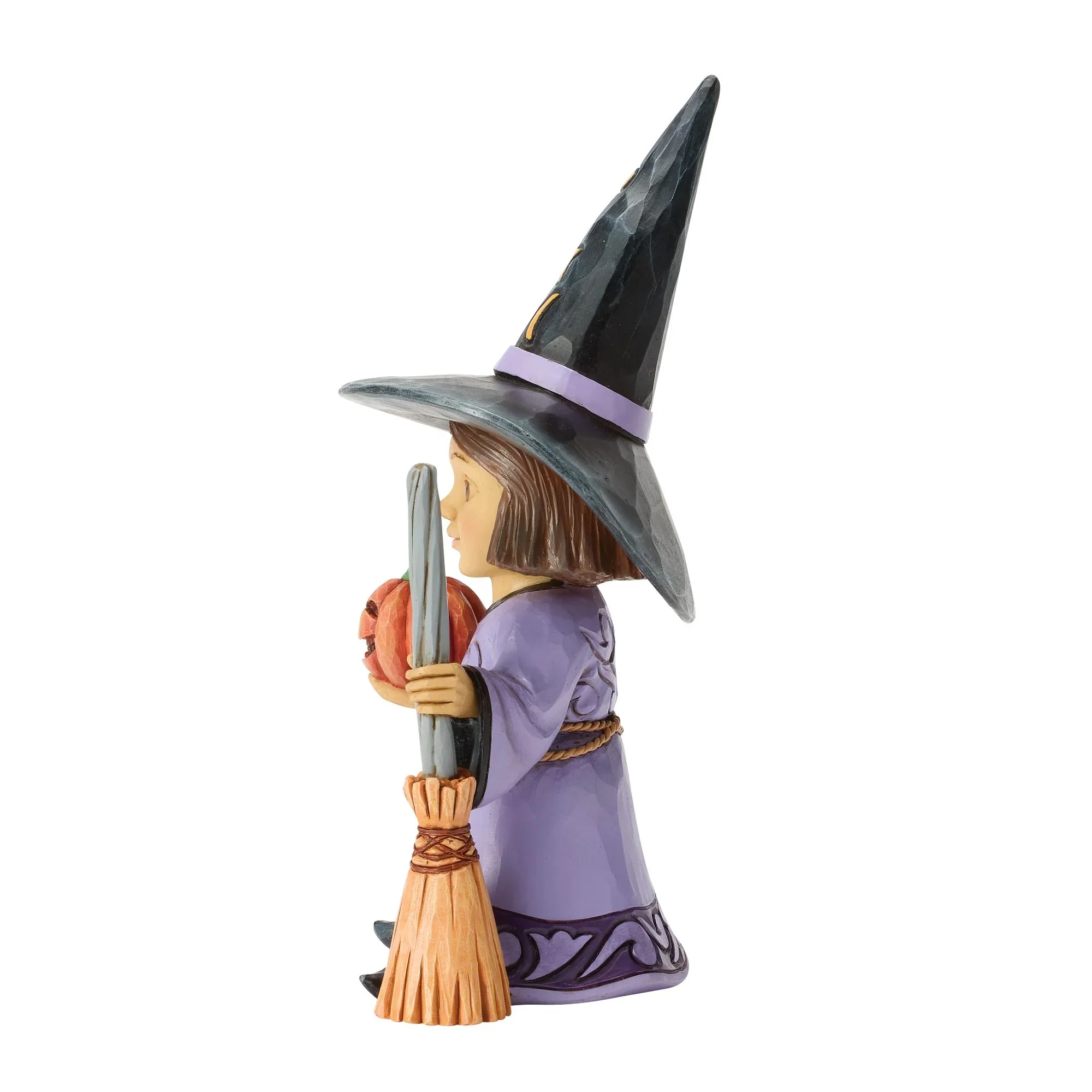 Jim Shore Witch with Broom Figurine, 6.3" - Image 3
