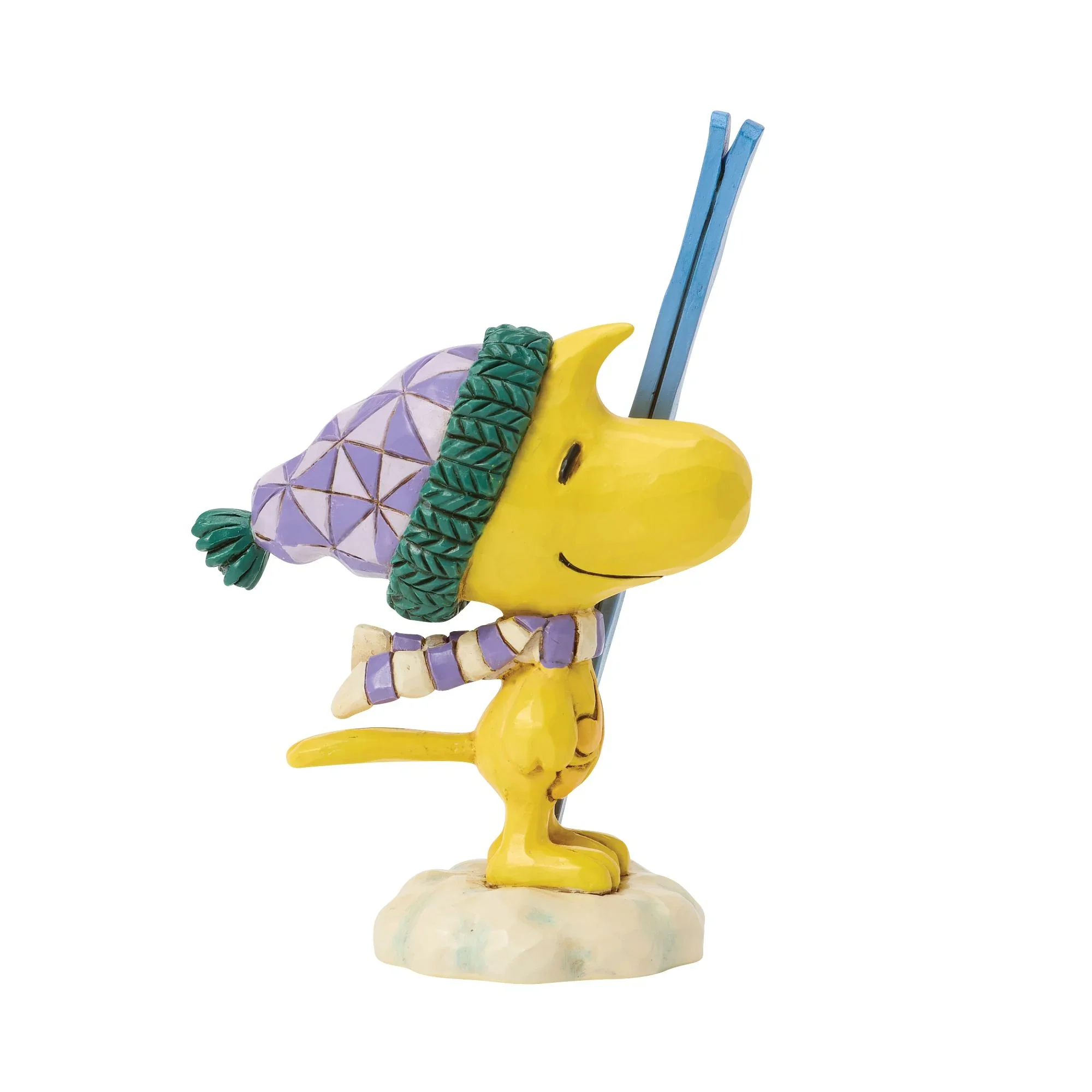 Jim Shore Woodstock with Skis Mini Figurine, 3.3" - Image 2
