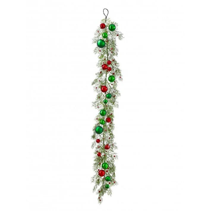 Jingle Bell Ball/Cedar Garland, 48"