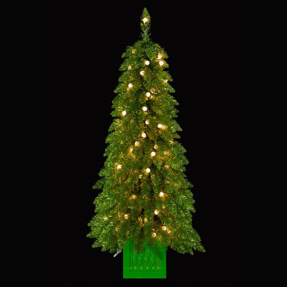 Jolly Pine Tree in Pot w/LED Lights, 4"H X 22"D - Image 3