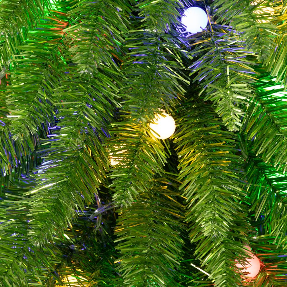 Jolly Pine Tree in Pot w/LED Lights, 4"H X 22"D - Image 4