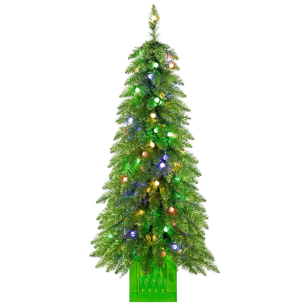 Jolly Pine Tree in Pot w/LED Lights, 4"H X 22"D - Image 6