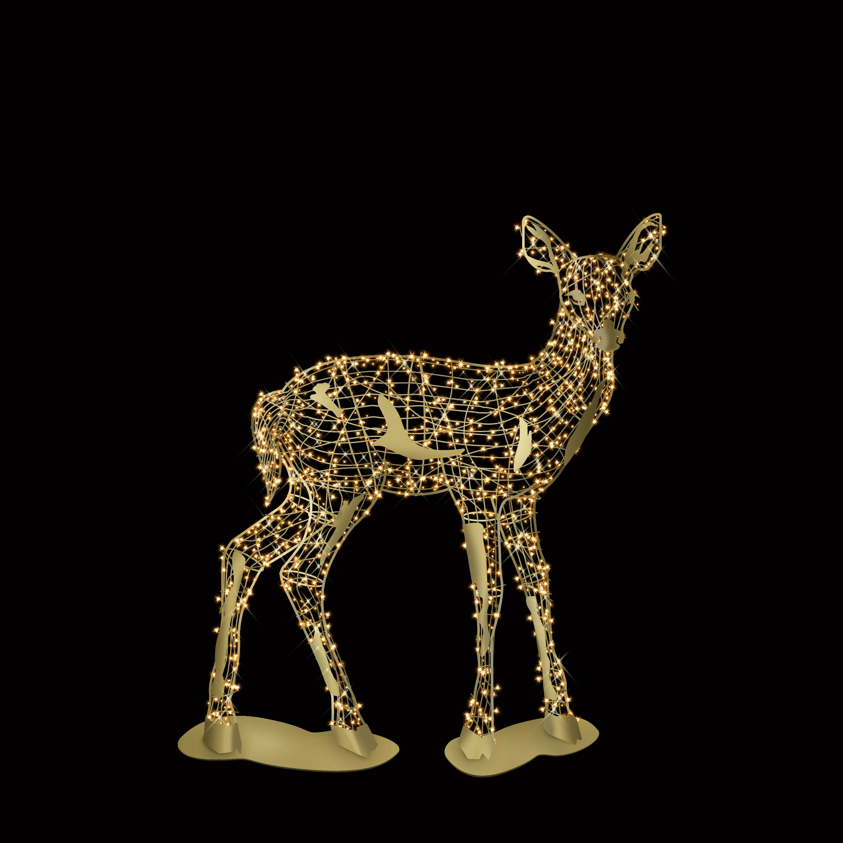 Giant Deer Junior Figure, LED Lit 125"