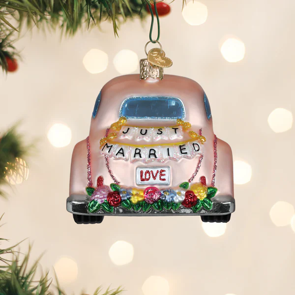 Just Married Magic Ornament, 3.75"
