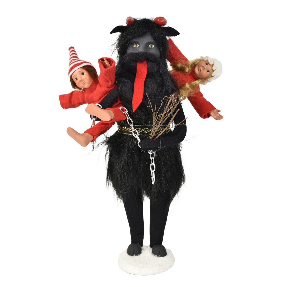 Krampus with Children Caroler Figurine, 13"