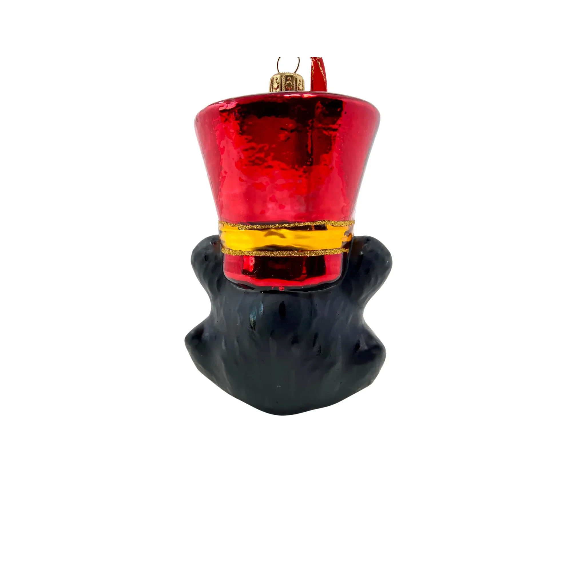 KRG Black Bear Head Polish Glass Ornament, 5" - Image 4