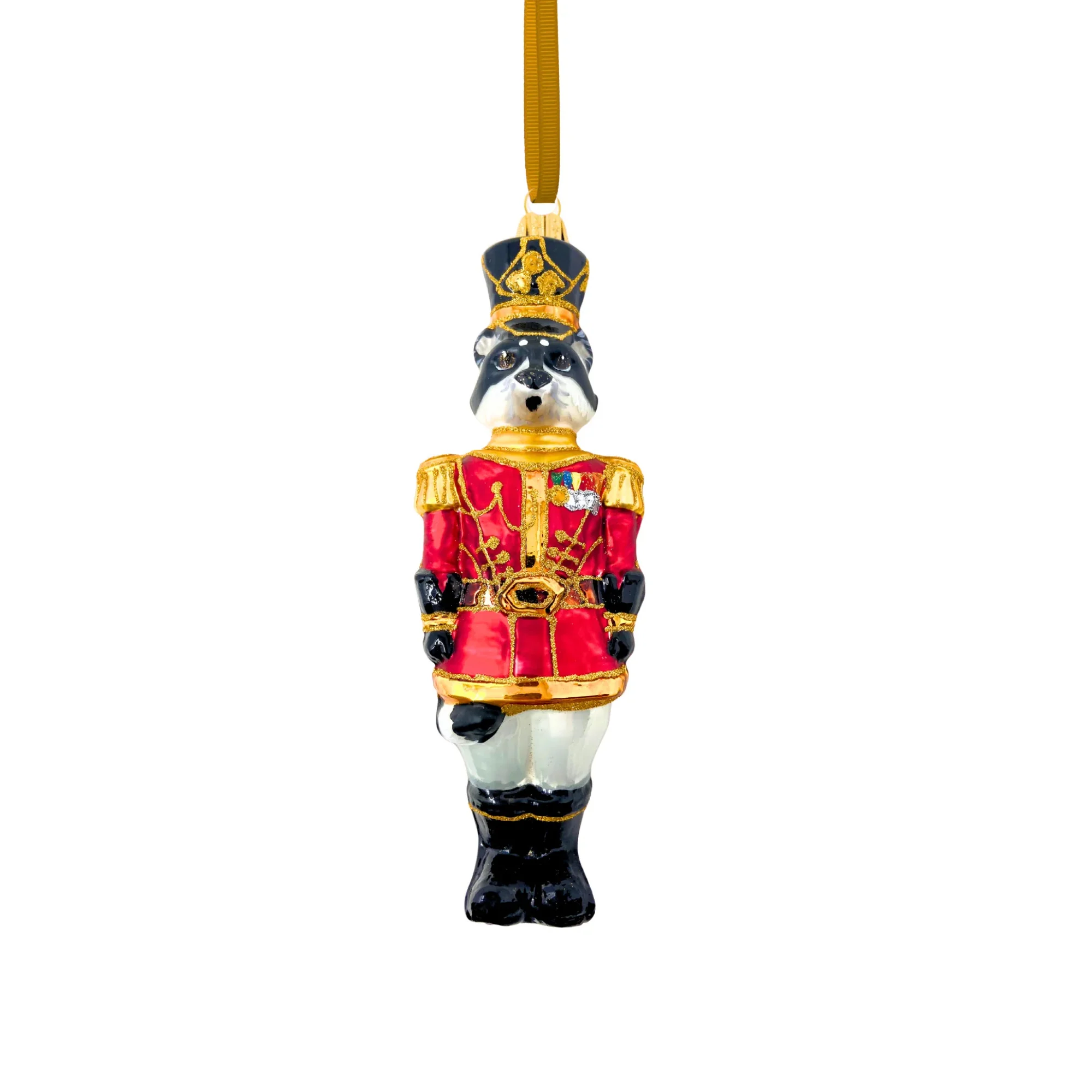KRG Raccoon Polish Glass Ornament, 5" - Image 2