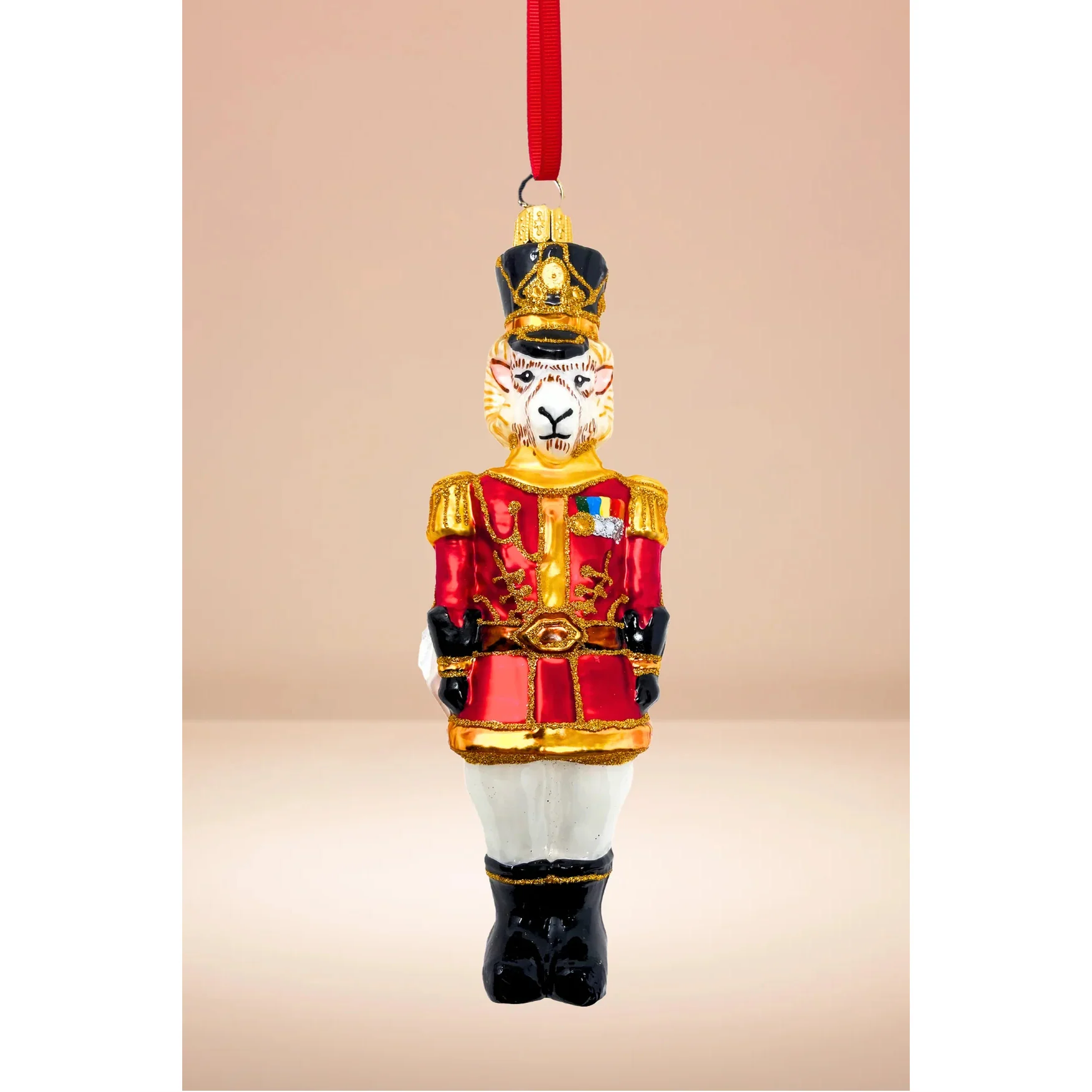 KRG Ram Body Polish Glass Ornament, 5"