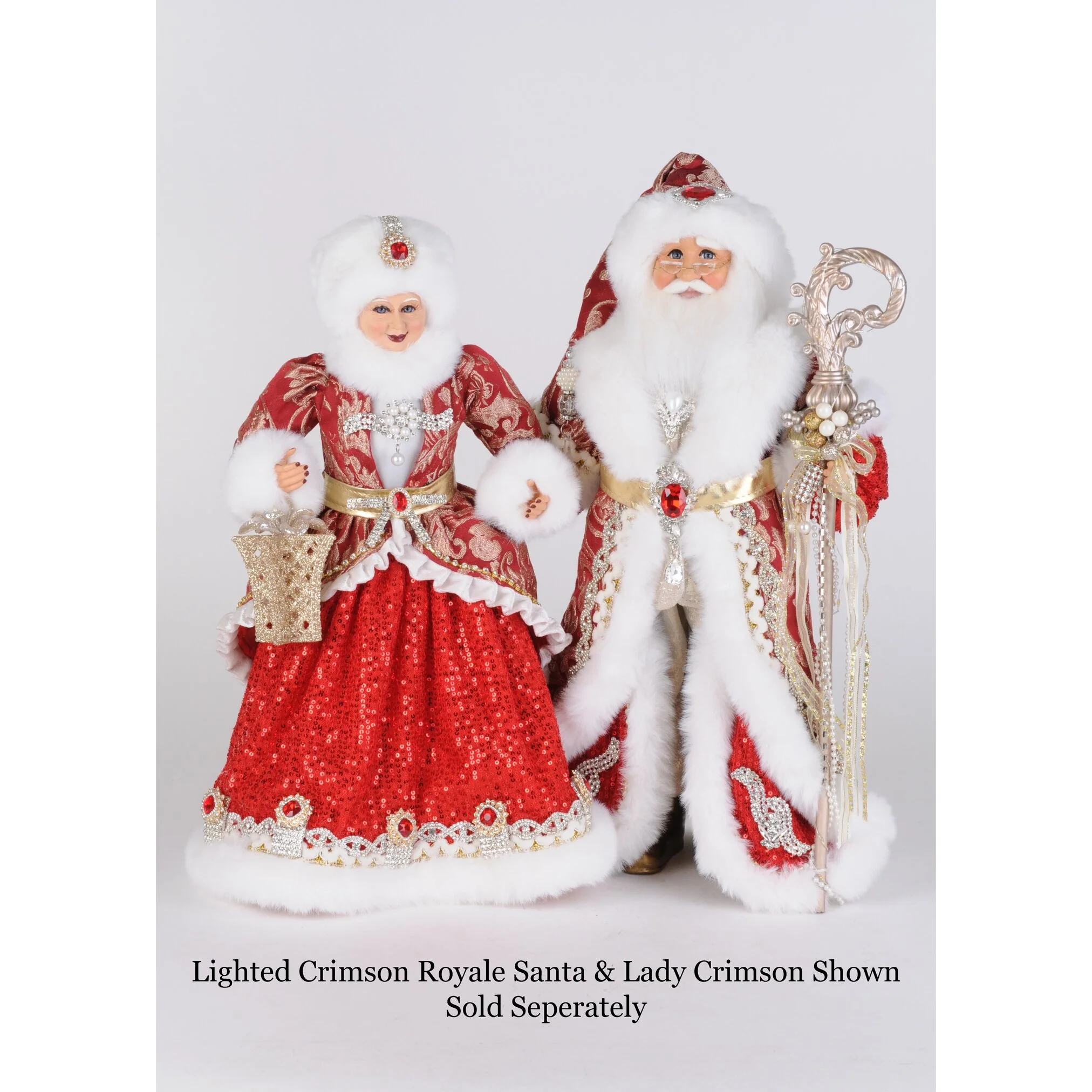Lady Crimson Mrs. Santa Figurine, 19" - Image 3