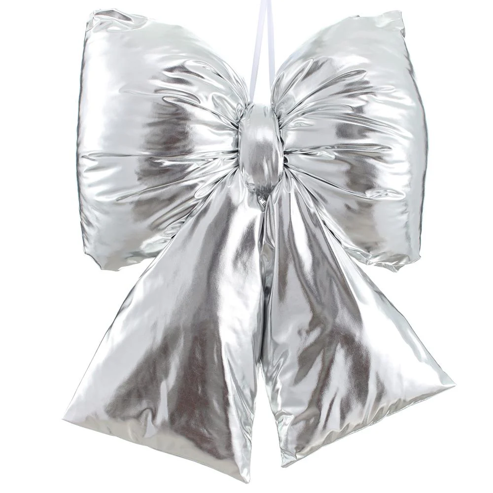 Lamé Bow, 20" x 21.5" (Silver)