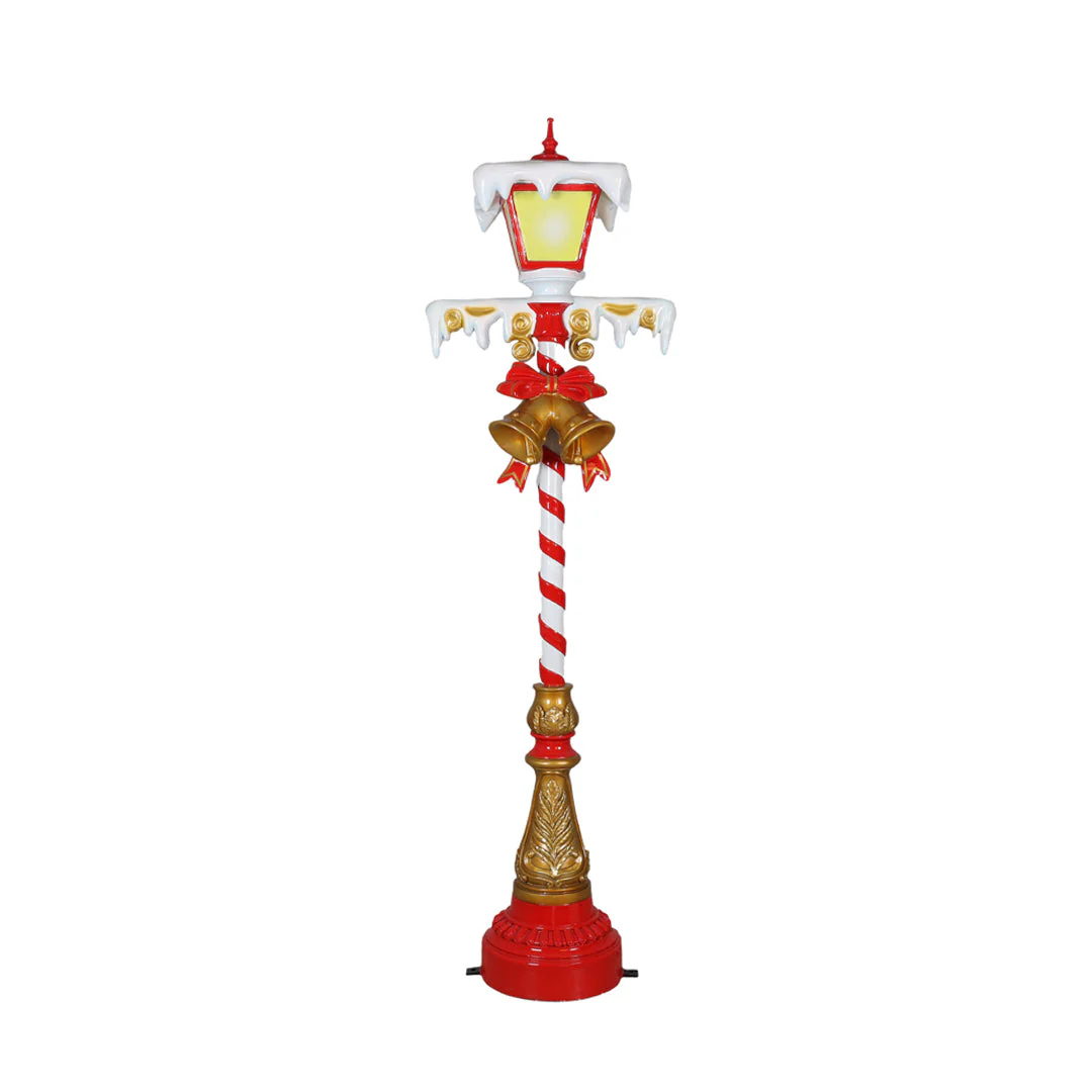 Large Fiberglass Lamp Post with Lights, 5ft/7ft - Image 3