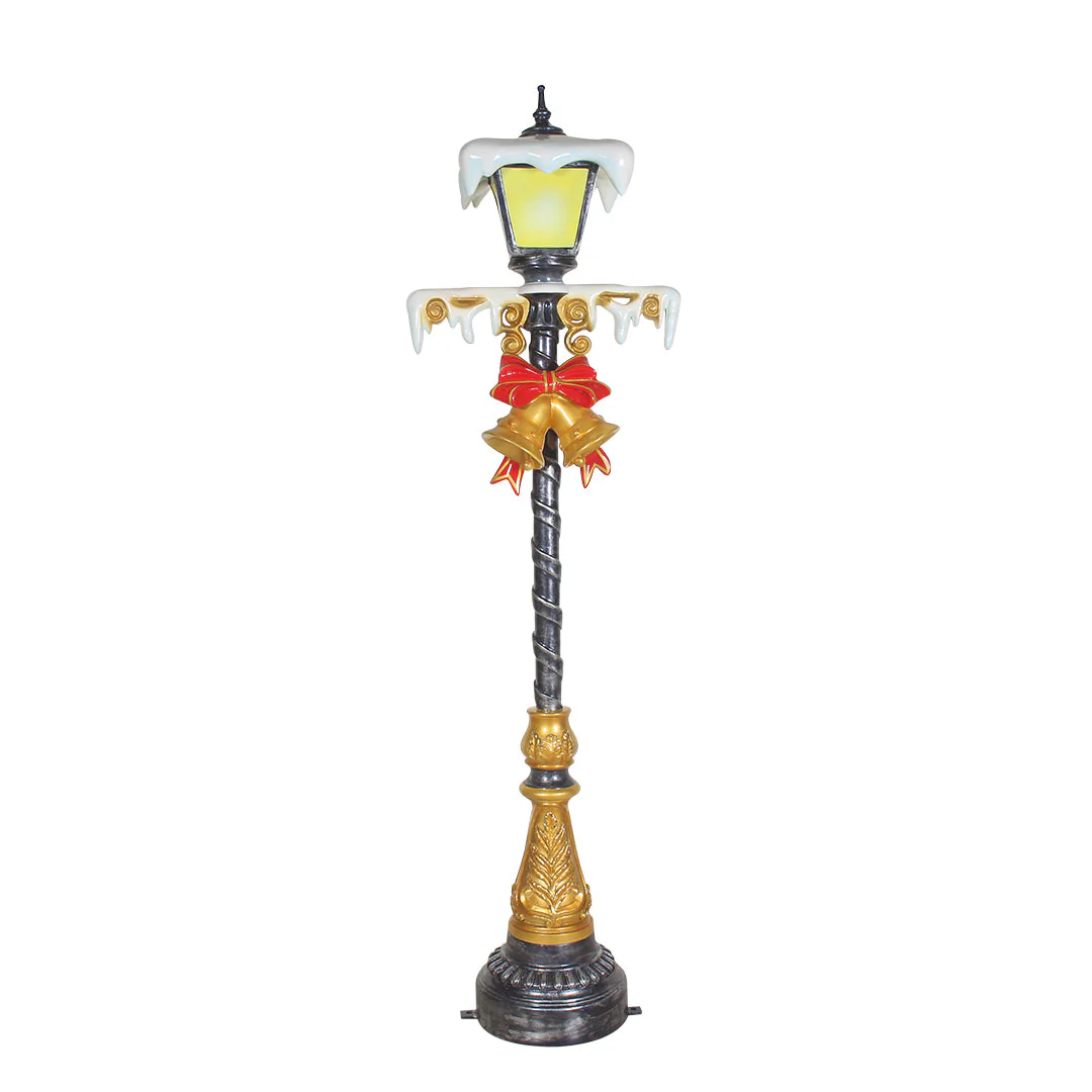 Large Fiberglass Lamp Post with Lights, 5ft/7ft - Image 4