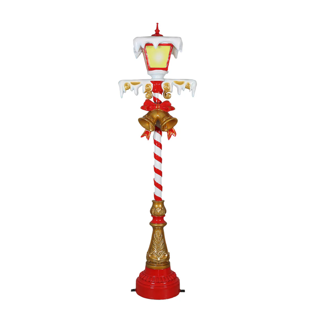 Large Fiberglass Lamp Post with Lights, 5ft/7ft - Image 5